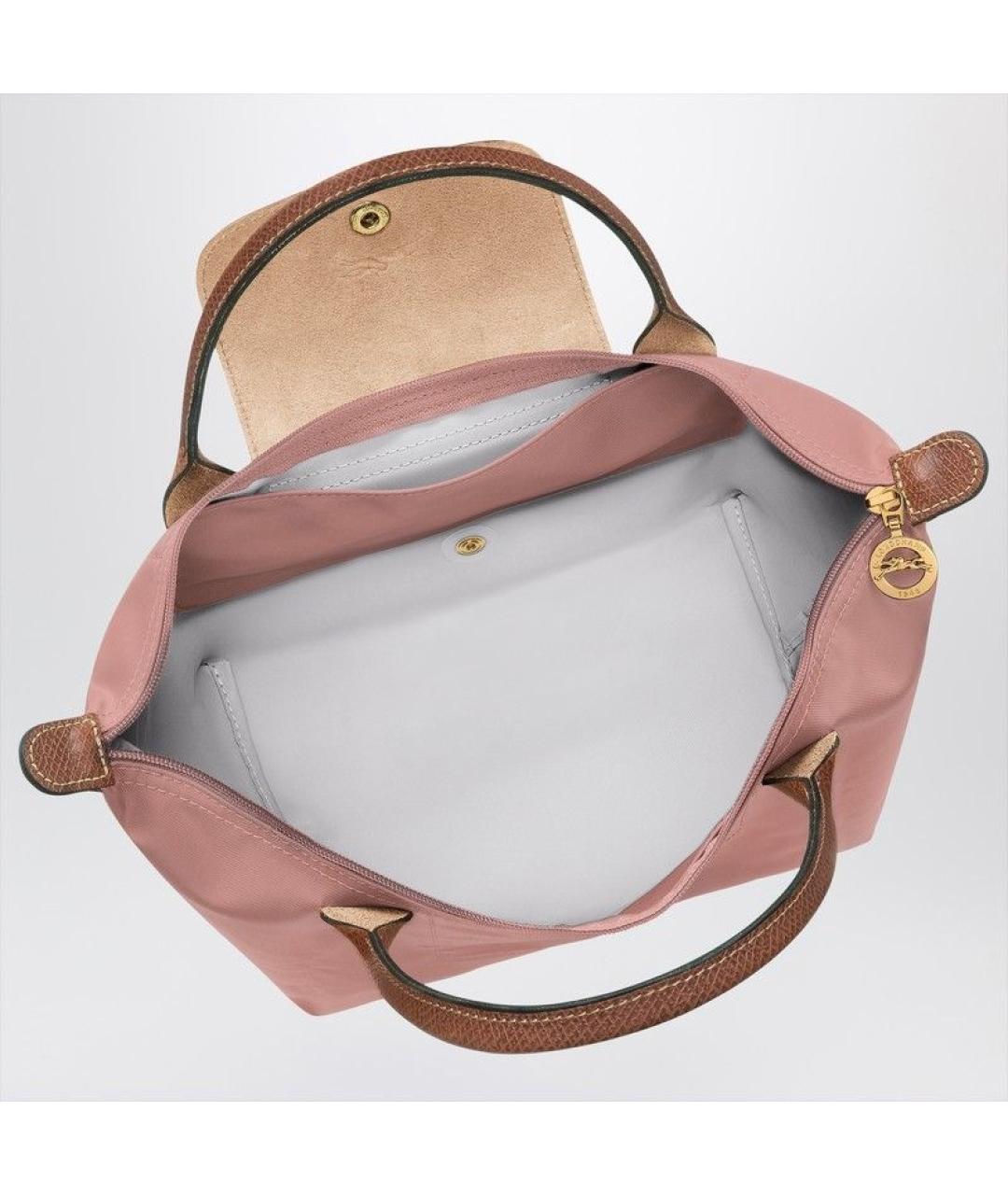 LONGCHAMP Розовая синтетическая сумка тоут, фото 2