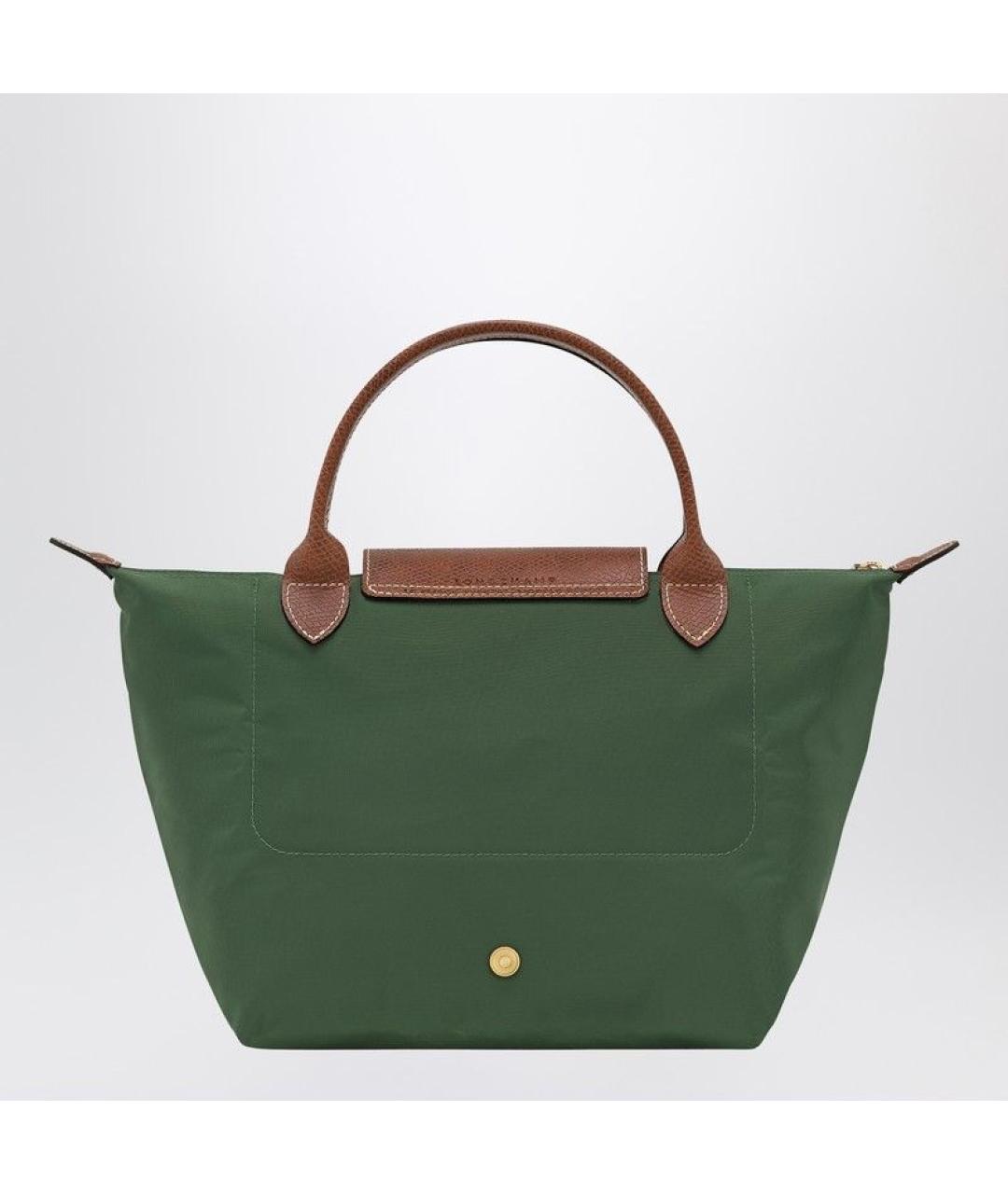 LONGCHAMP Зеленая синтетическая сумка тоут, фото 2