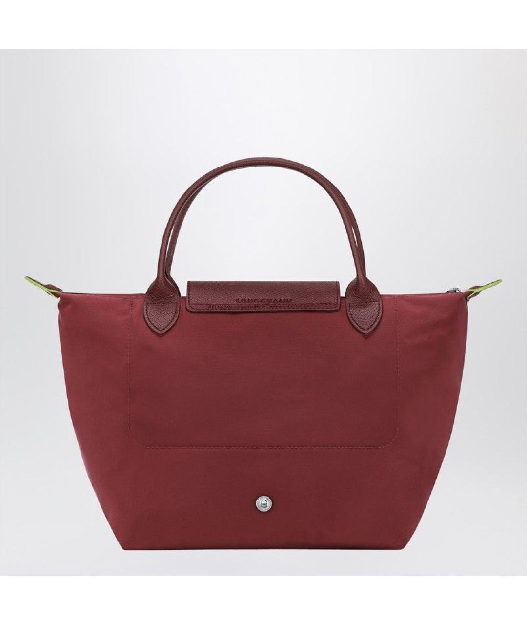 LONGCHAMP Бордовая синтетическая сумка тоут, фото 2