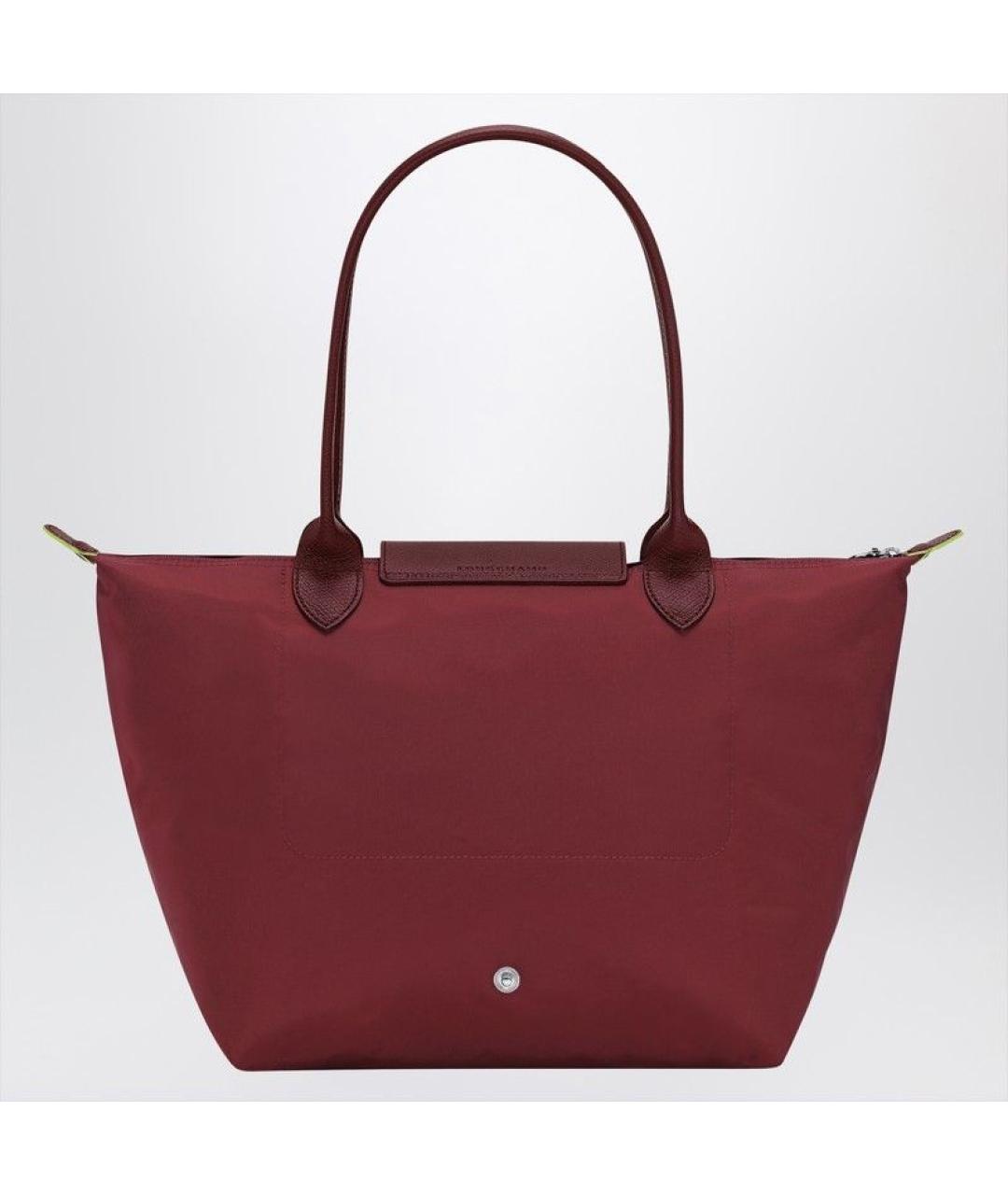 LONGCHAMP Бордовая синтетическая сумка тоут, фото 2