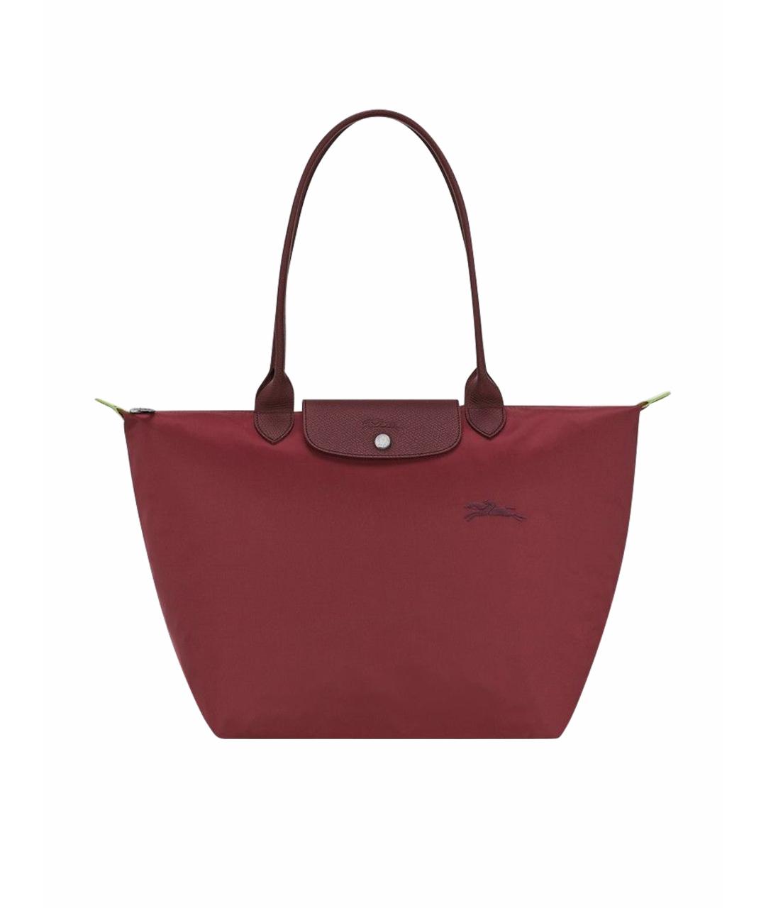 LONGCHAMP Бордовая синтетическая сумка тоут, фото 1