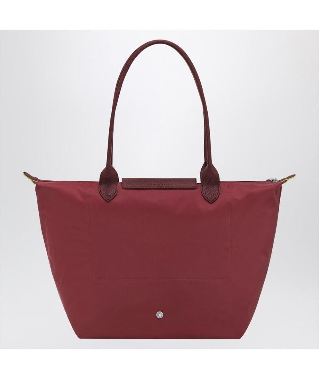 LONGCHAMP Бордовая синтетическая сумка тоут, фото 2