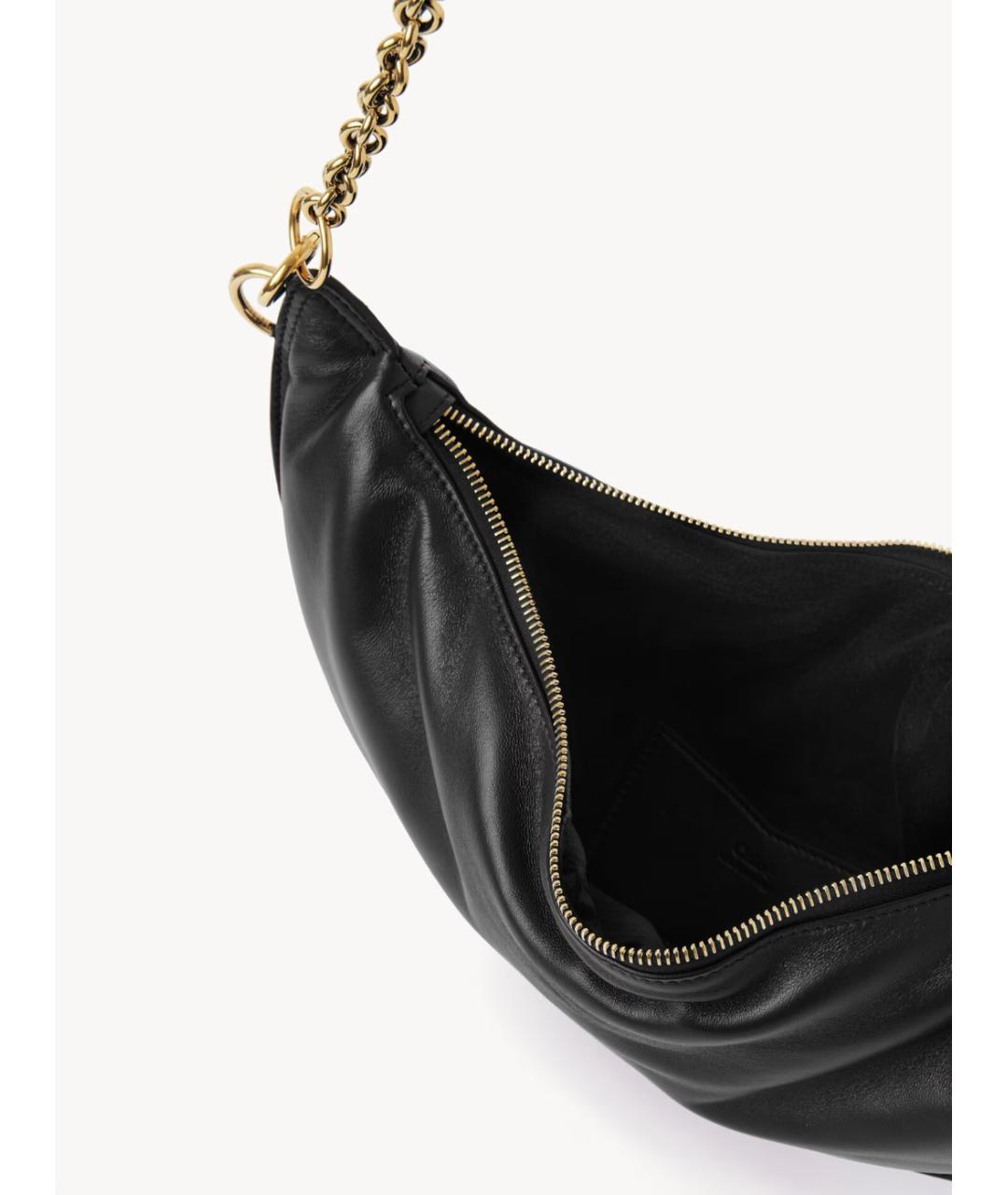 CHLOE Черная кожаная сумка через плечо, фото 7