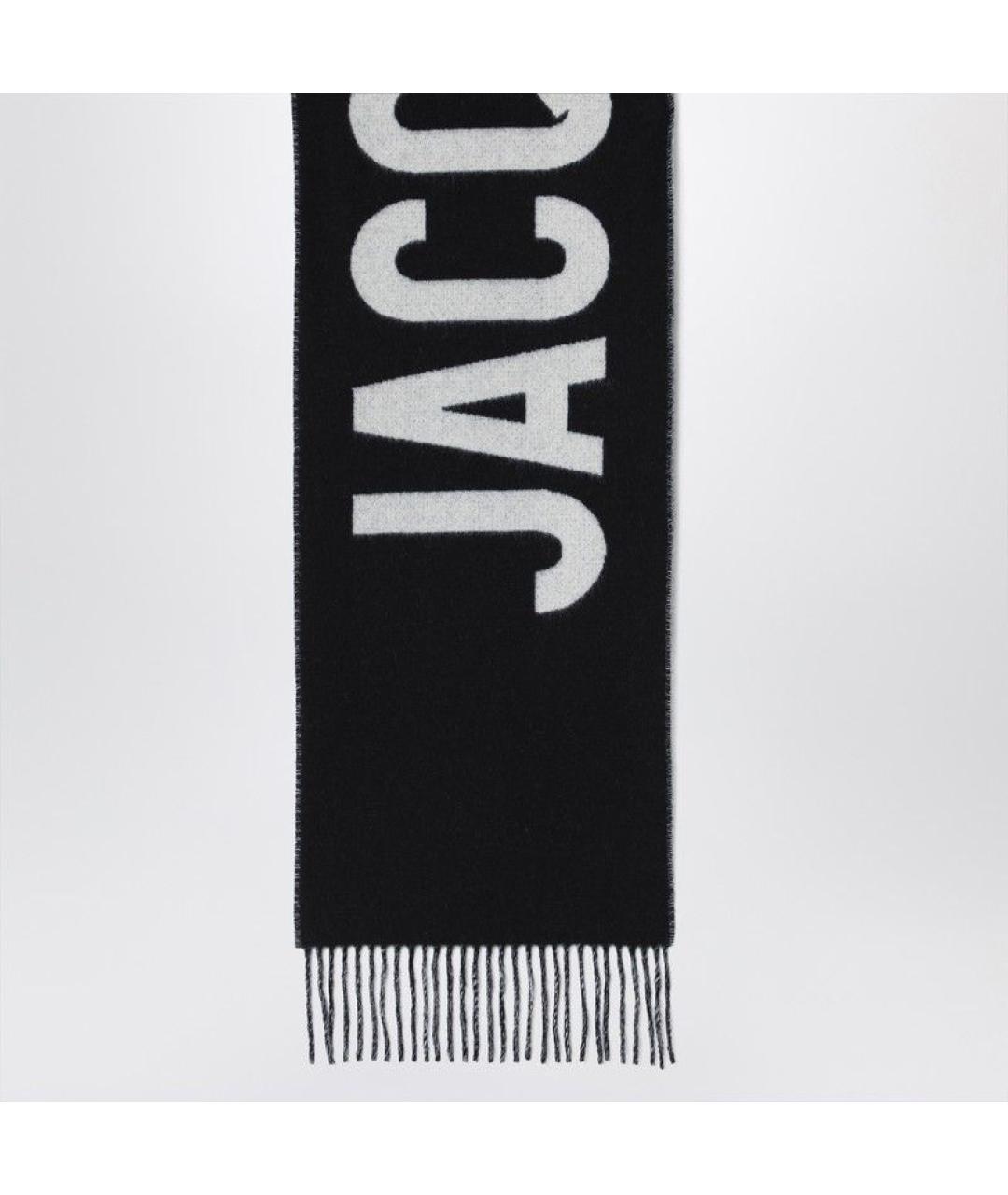 JACQUEMUS Черный шерстяной шарф, фото 2