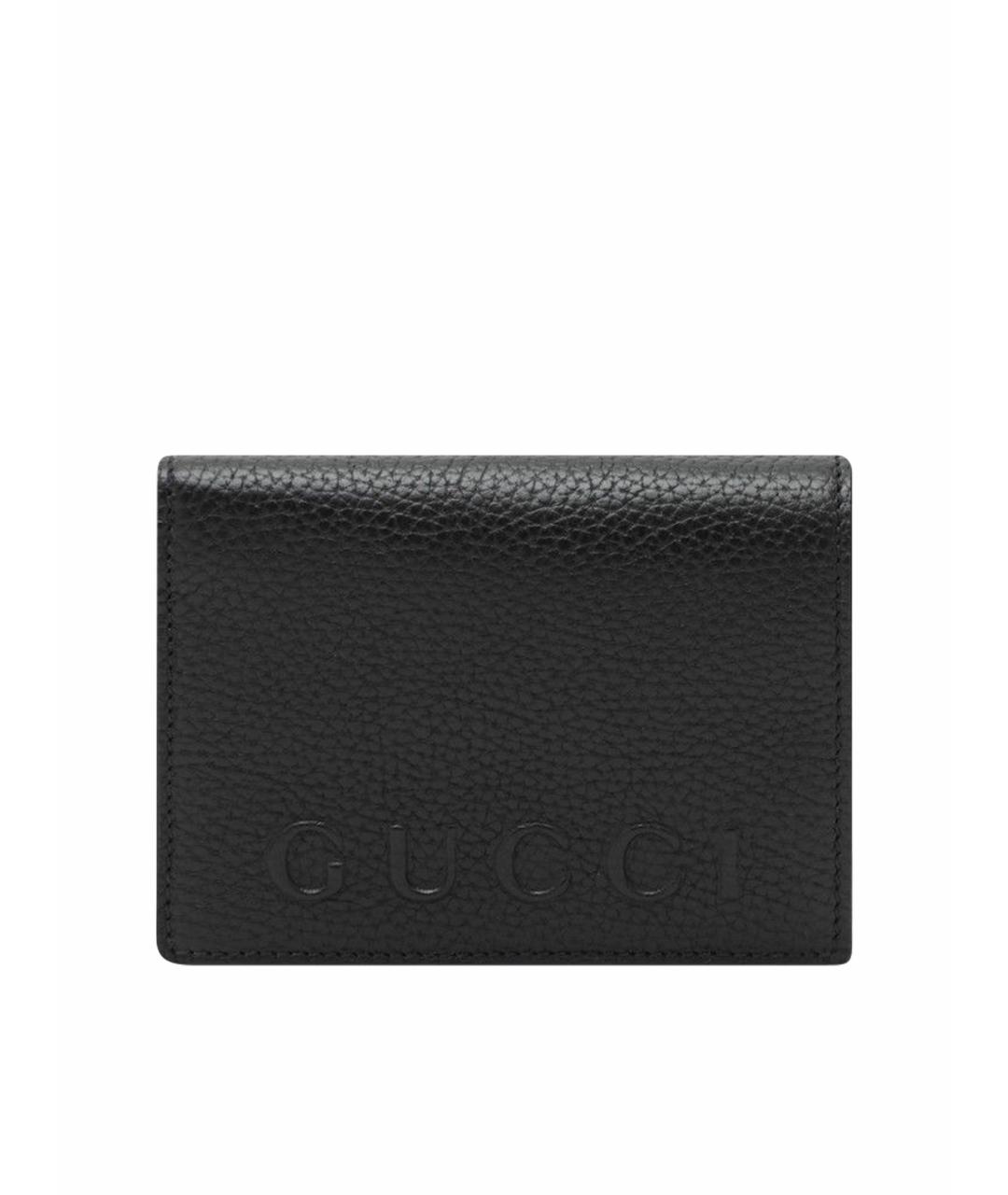 GUCCI Черный кожаный кошелек, фото 1