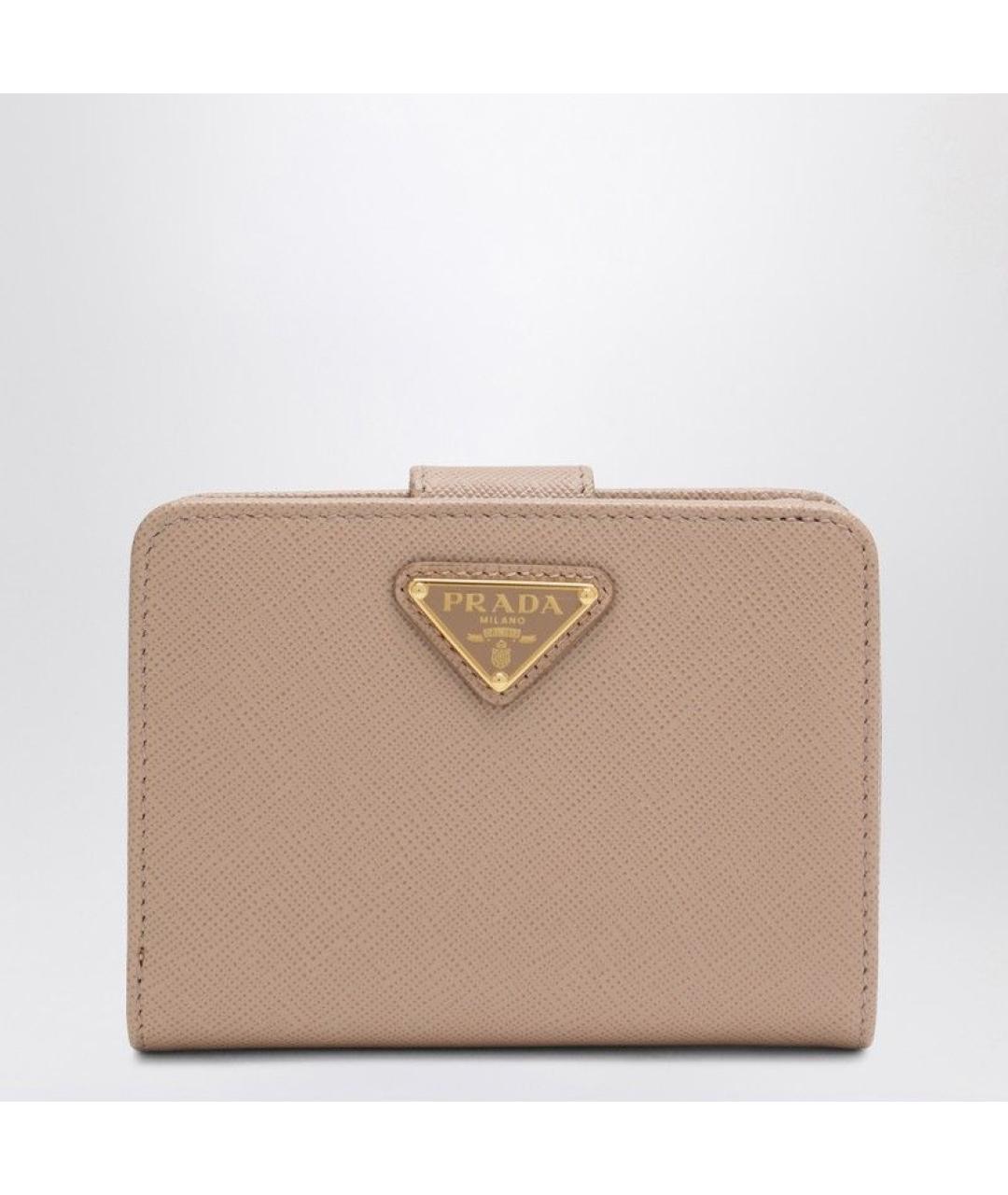 PRADA Розовый кожаный кошелек, фото 3