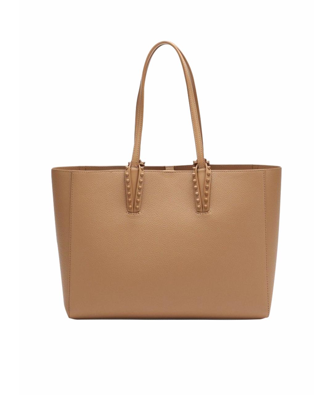 CHRISTIAN LOUBOUTIN Коричневая кожаная сумка тоут, фото 1