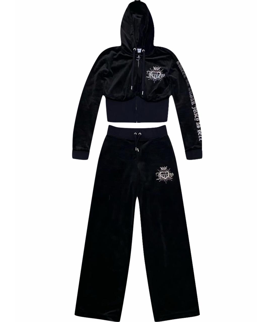 JUICY COUTURE Черный велюровый спортивные костюмы, фото 1