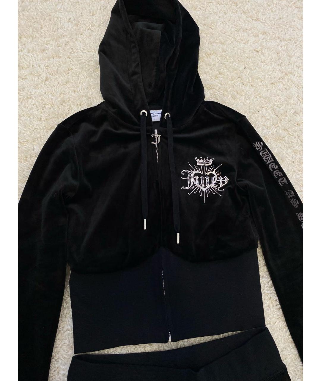 JUICY COUTURE Черный велюровый спортивные костюмы, фото 3