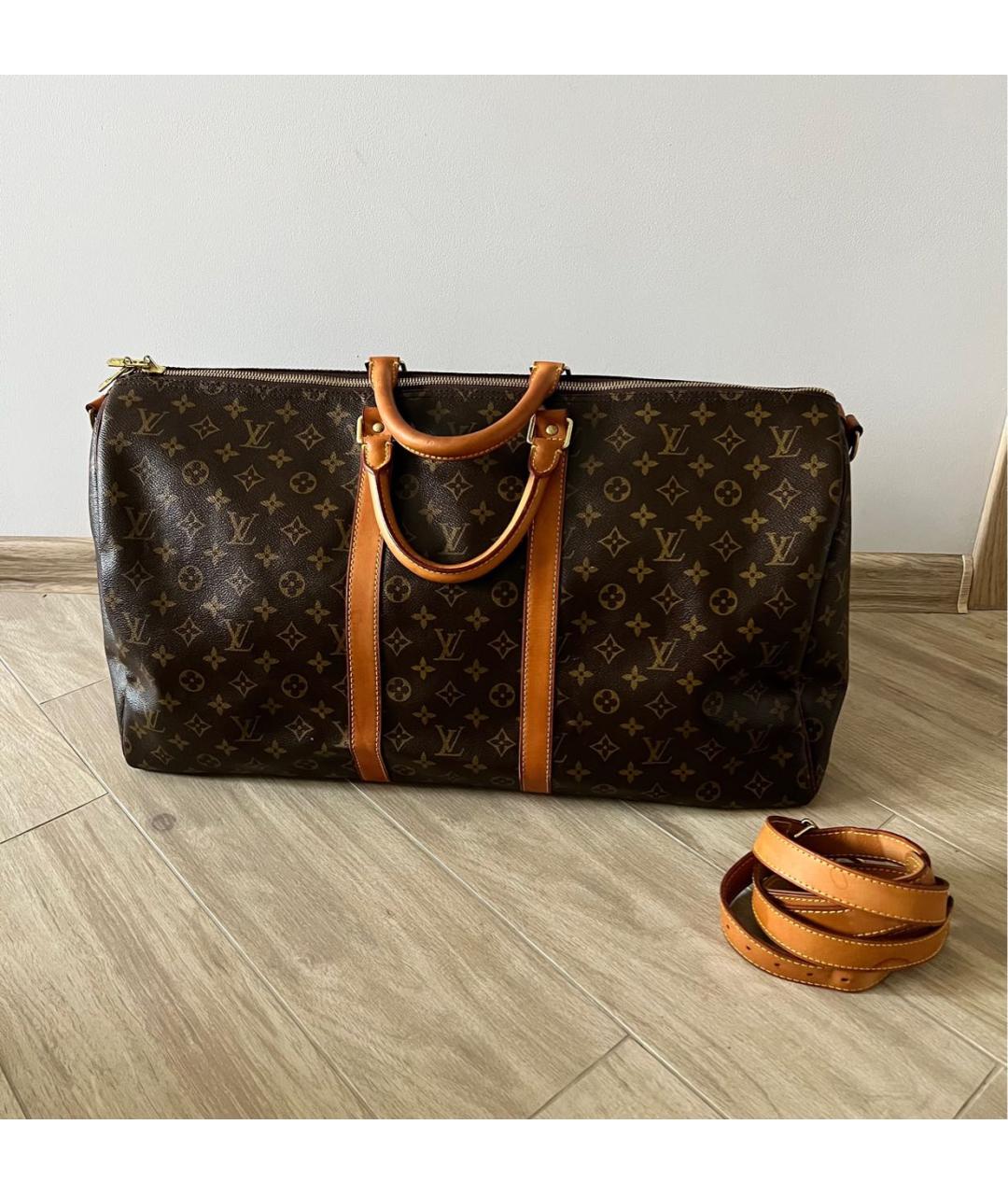 LOUIS VUITTON Коричневая дорожная/спортивная сумка, фото 9