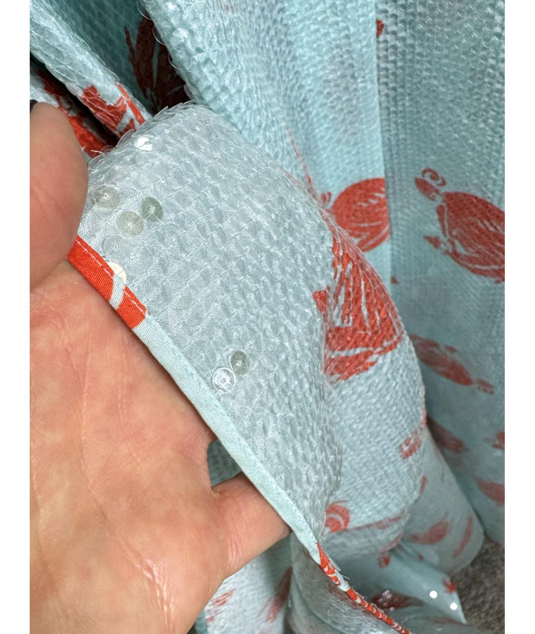 LANVIN Голубое шелковое вечернее платье, фото 9