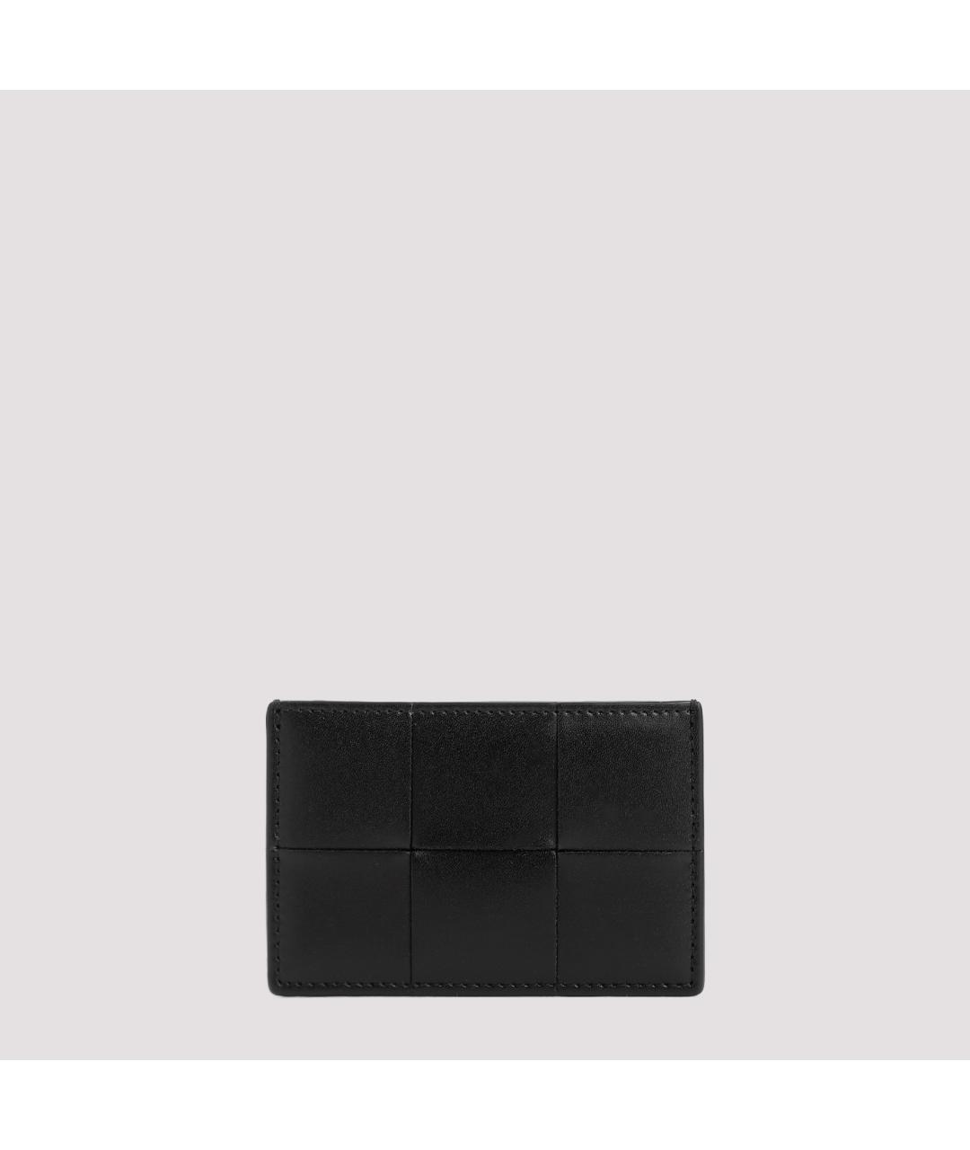 BOTTEGA VENETA Черный кожаный кардхолдер, фото 2