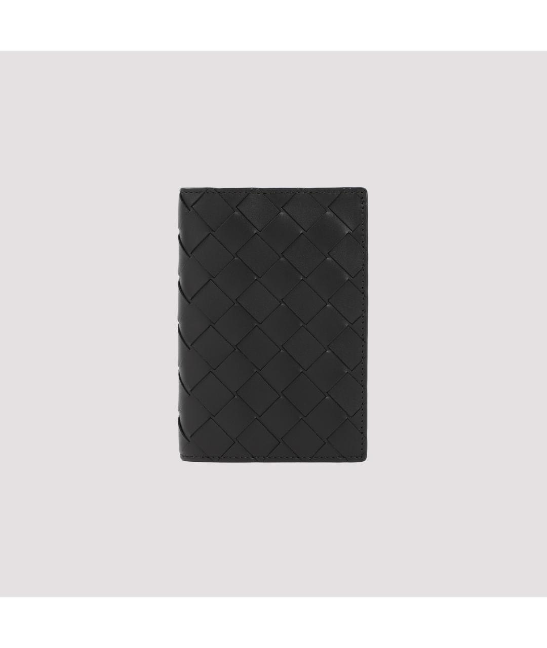 BOTTEGA VENETA Черный кожаный кошелек, фото 3