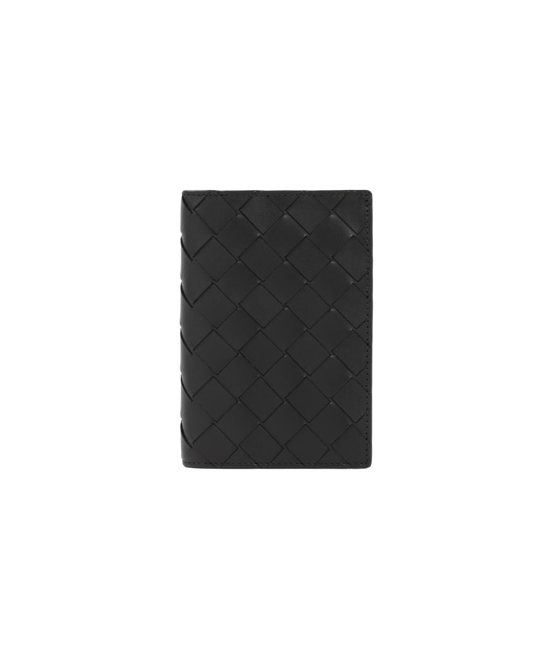 BOTTEGA VENETA Черный кожаный кошелек, фото 1