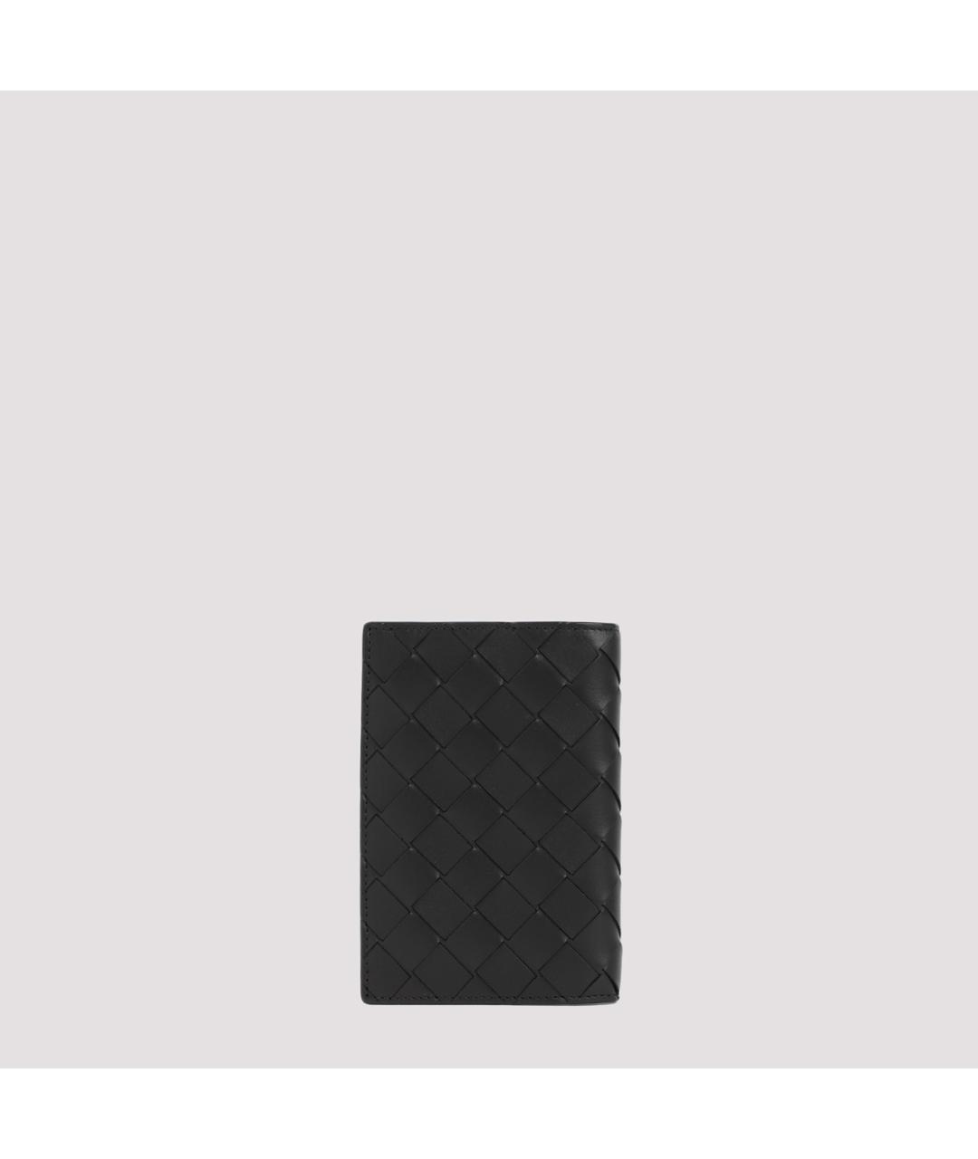 BOTTEGA VENETA Черный кожаный кошелек, фото 4