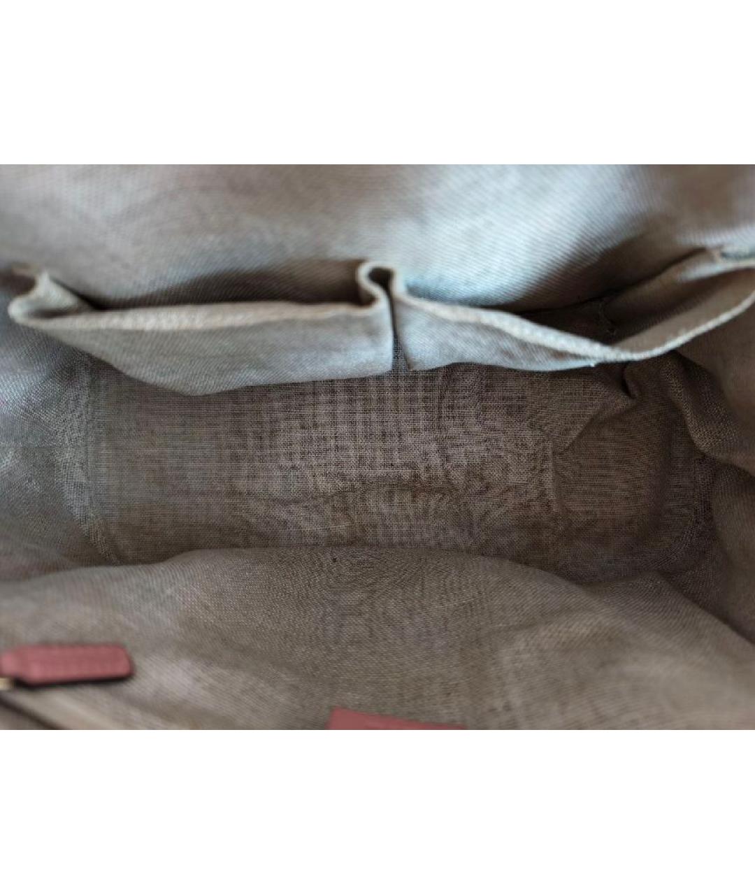 GUCCI Розовая кожаная сумка с короткими ручками, фото 5