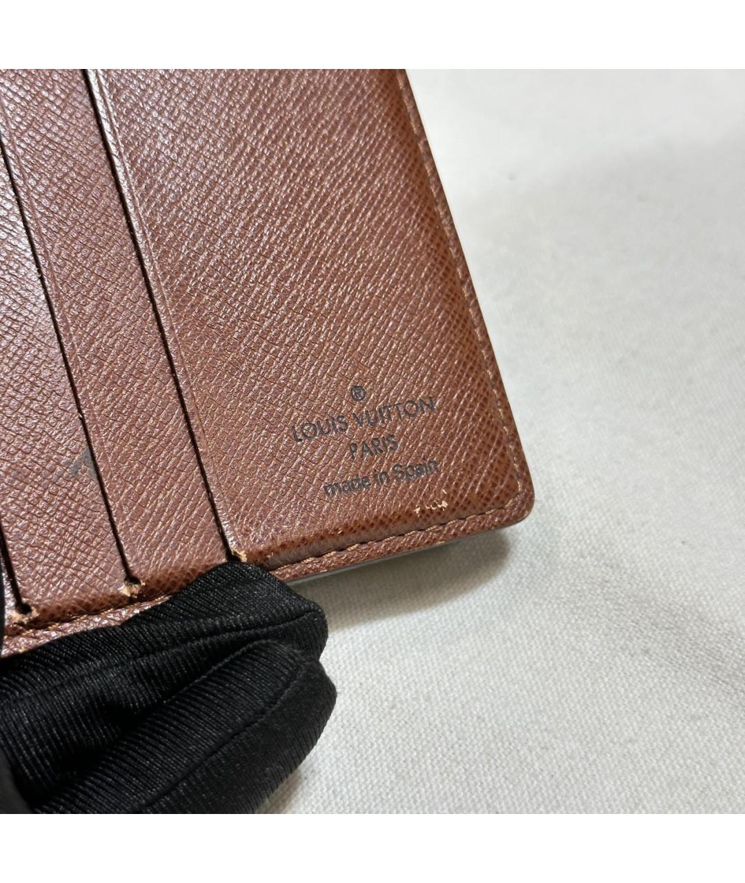 LOUIS VUITTON Коричневый кошелек, фото 5