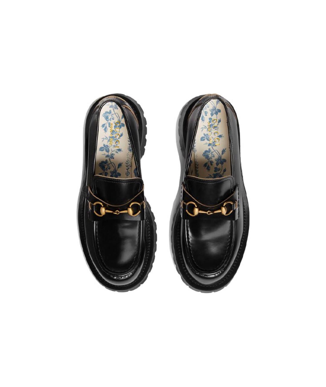 GUCCI Черные кожаные лоферы, фото 4