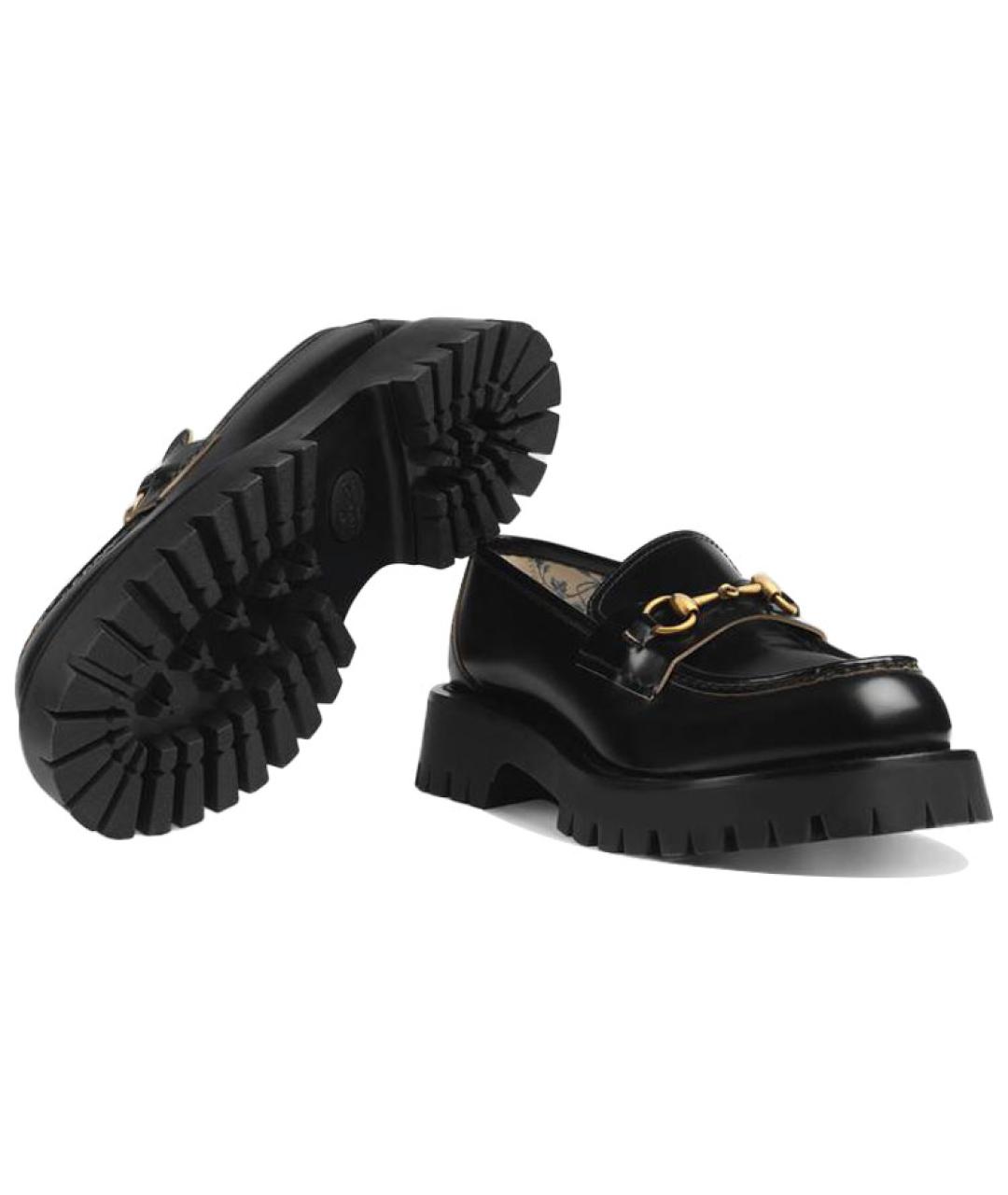 GUCCI Черные кожаные лоферы, фото 6