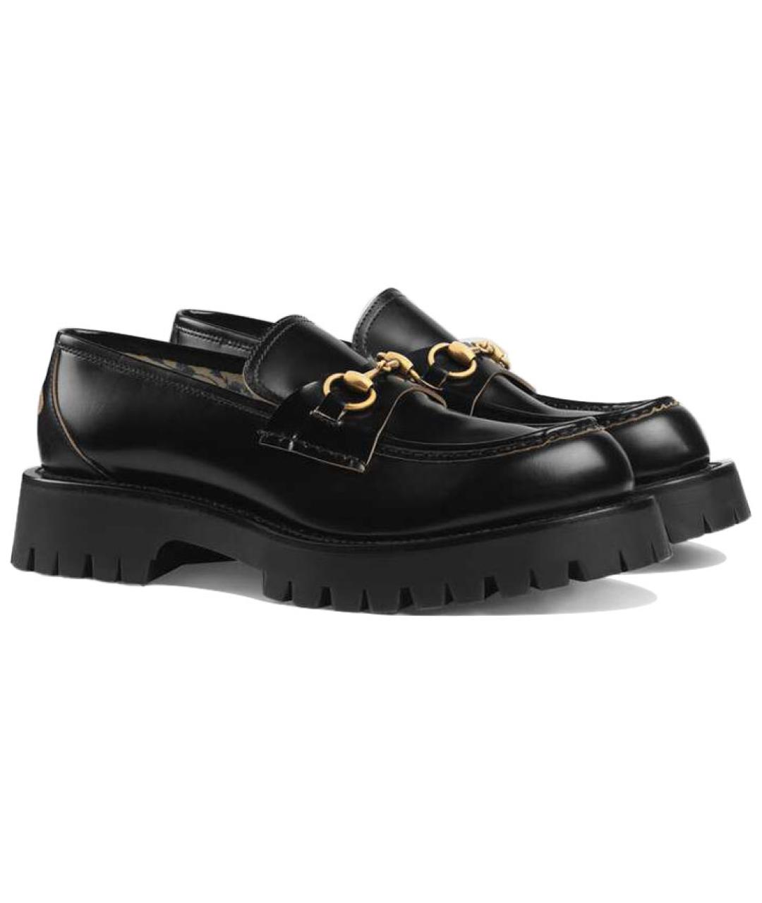 GUCCI Черные кожаные лоферы, фото 3