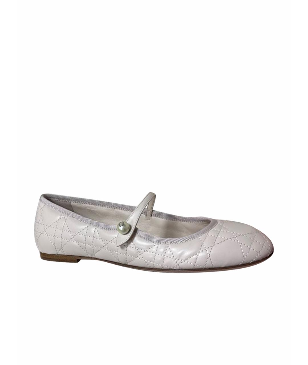 CHRISTIAN DIOR Розовые кожаные балетки, фото 1