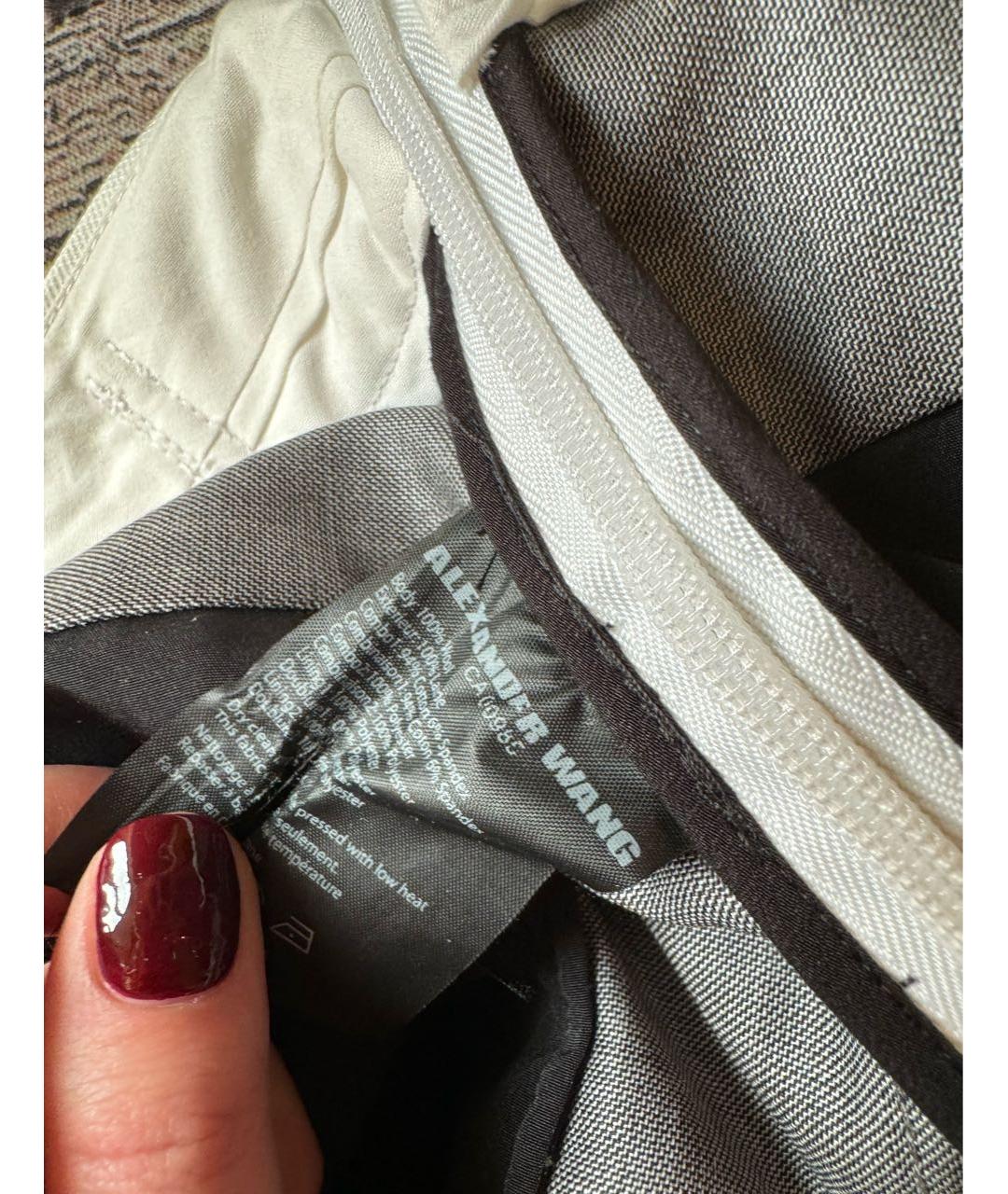 ALEXANDER WANG Серые хлопковые шорты, фото 5