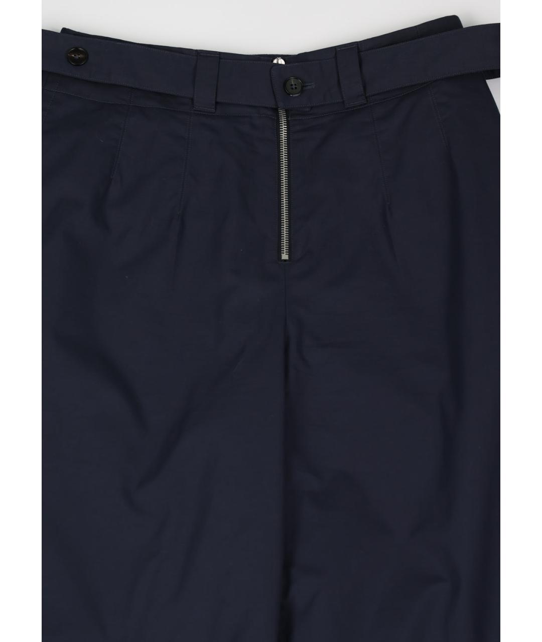 JIL SANDER Черные хлопковые брюки широкие, фото 3