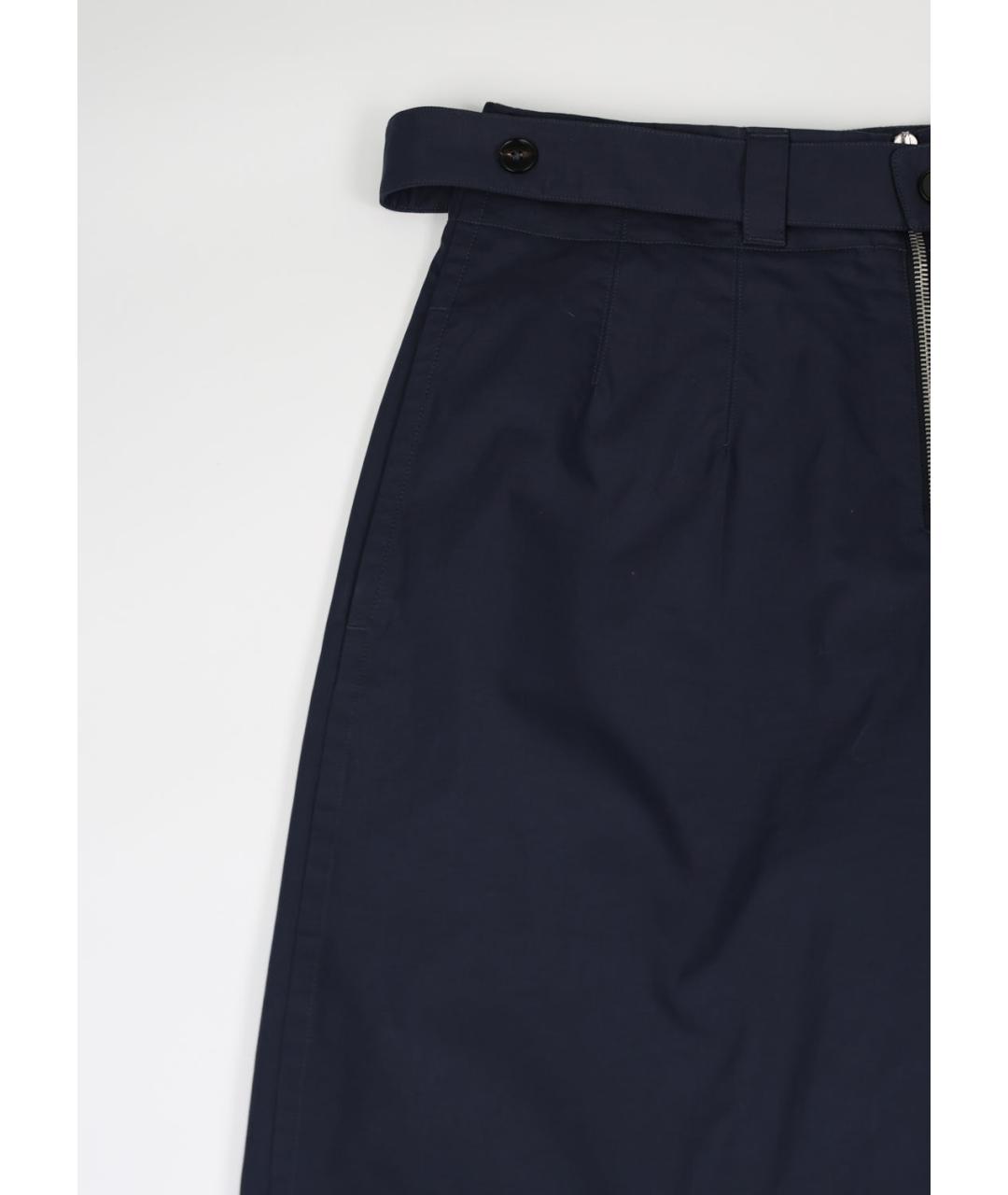 JIL SANDER Черные хлопковые брюки широкие, фото 2