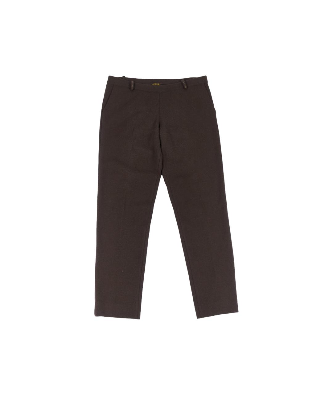 LORO PIANA Коричневые кашемировые брюки узкие, фото 1