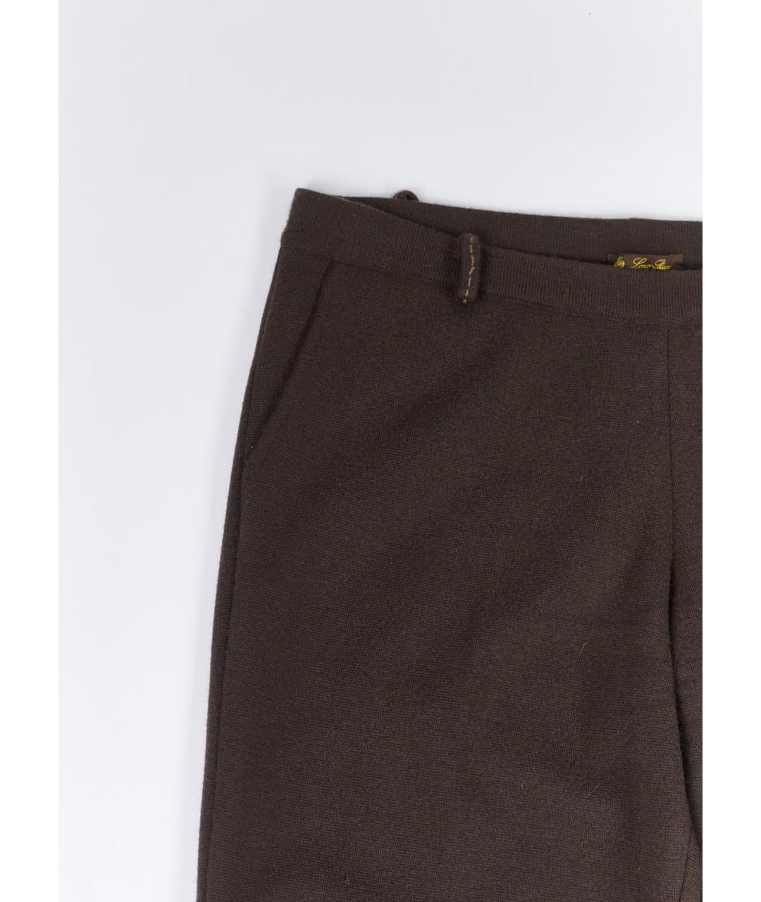 LORO PIANA Коричневые кашемировые брюки узкие, фото 2