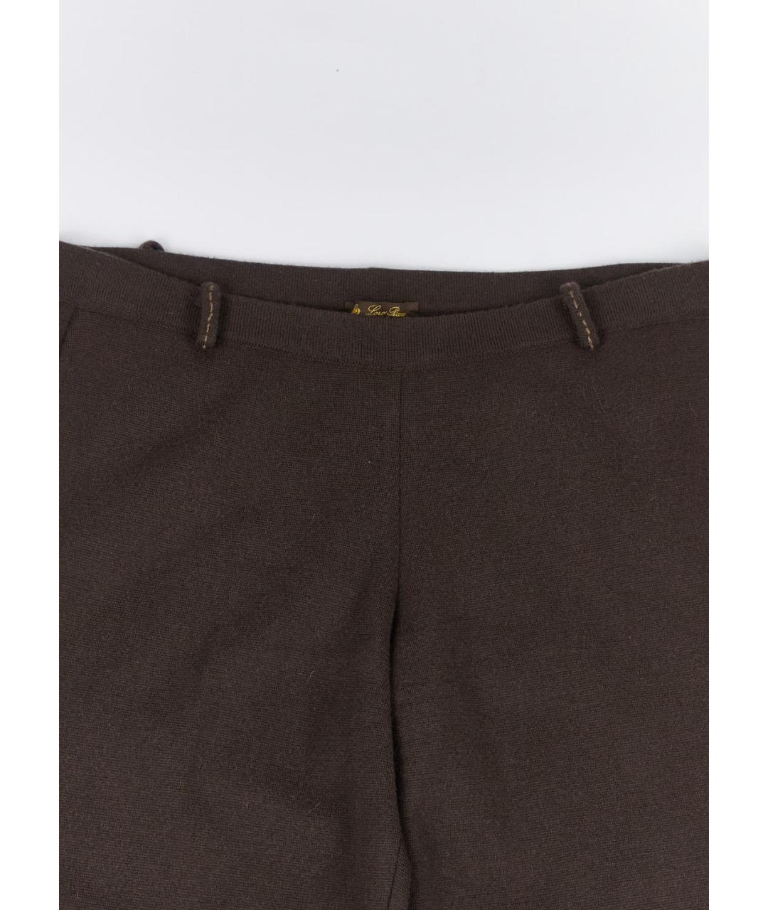 LORO PIANA Коричневые кашемировые брюки узкие, фото 3