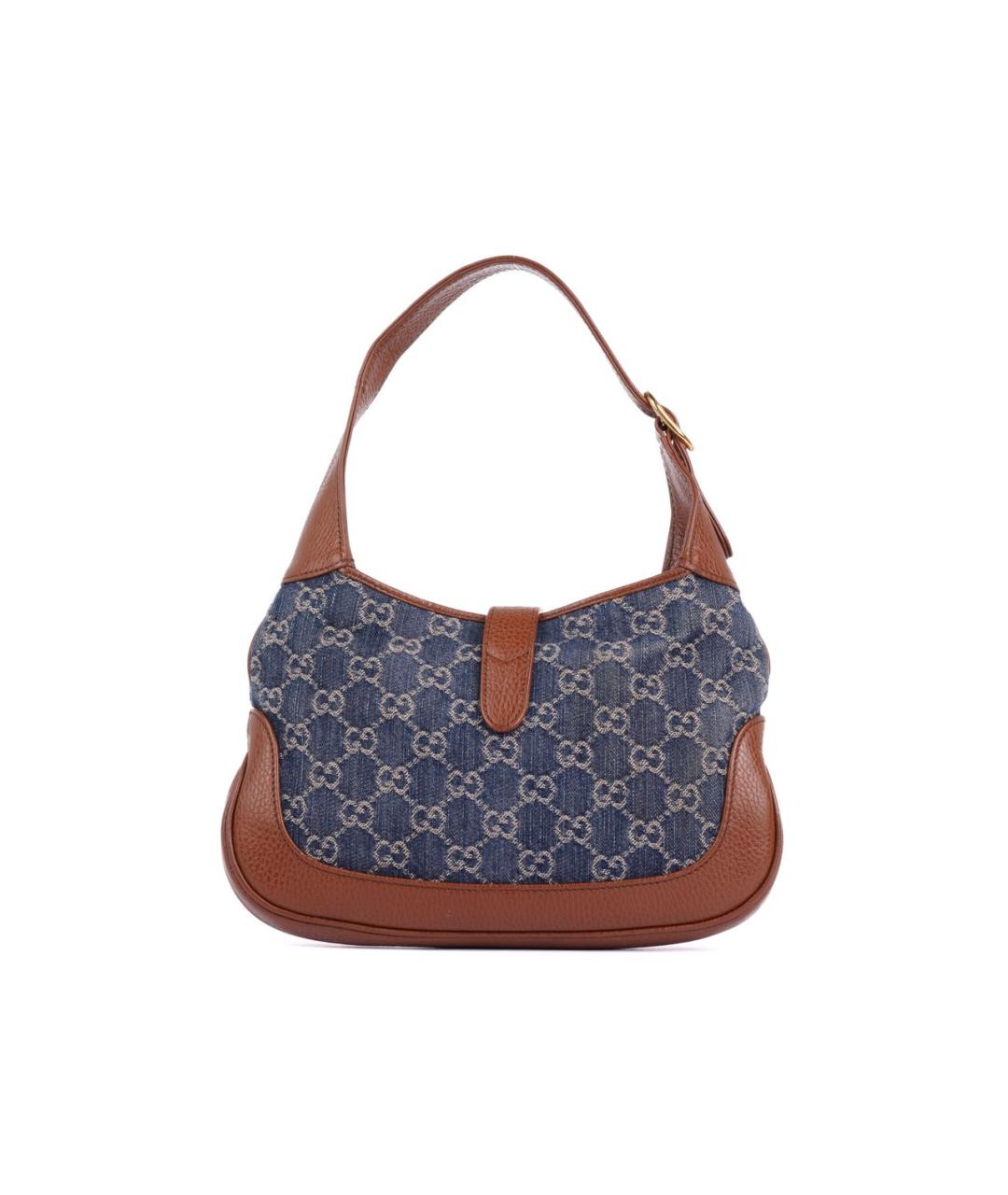 GUCCI Темно-синяя деним сумка с короткими ручками, фото 2
