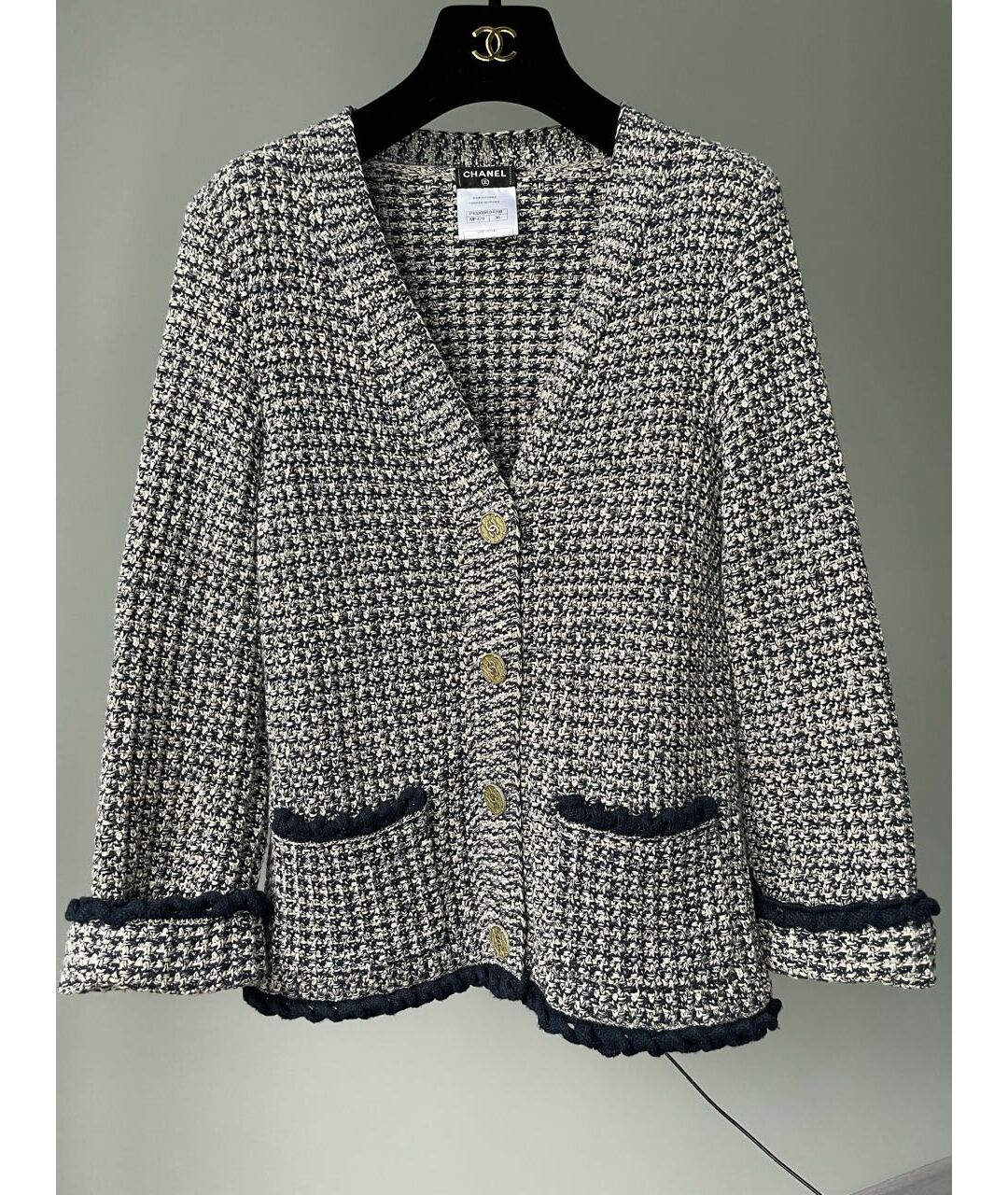 CHANEL Серый хлопковый кардиган, фото 3