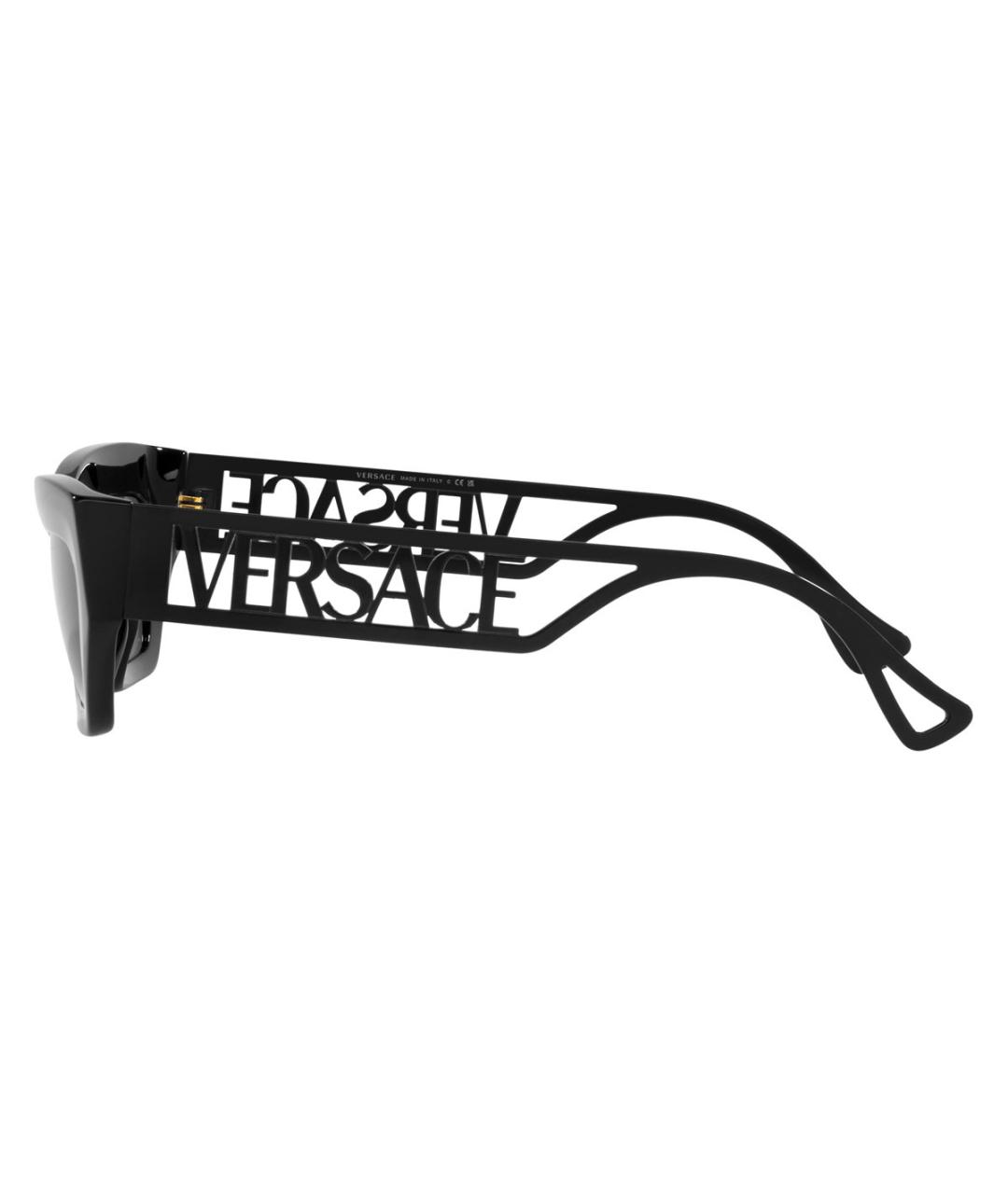 VERSACE Черные пластиковые солнцезащитные очки, фото 5