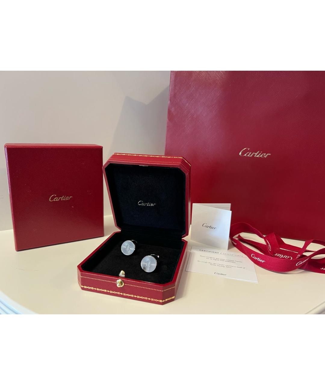 CARTIER Серебряные серебряные запонки, фото 3