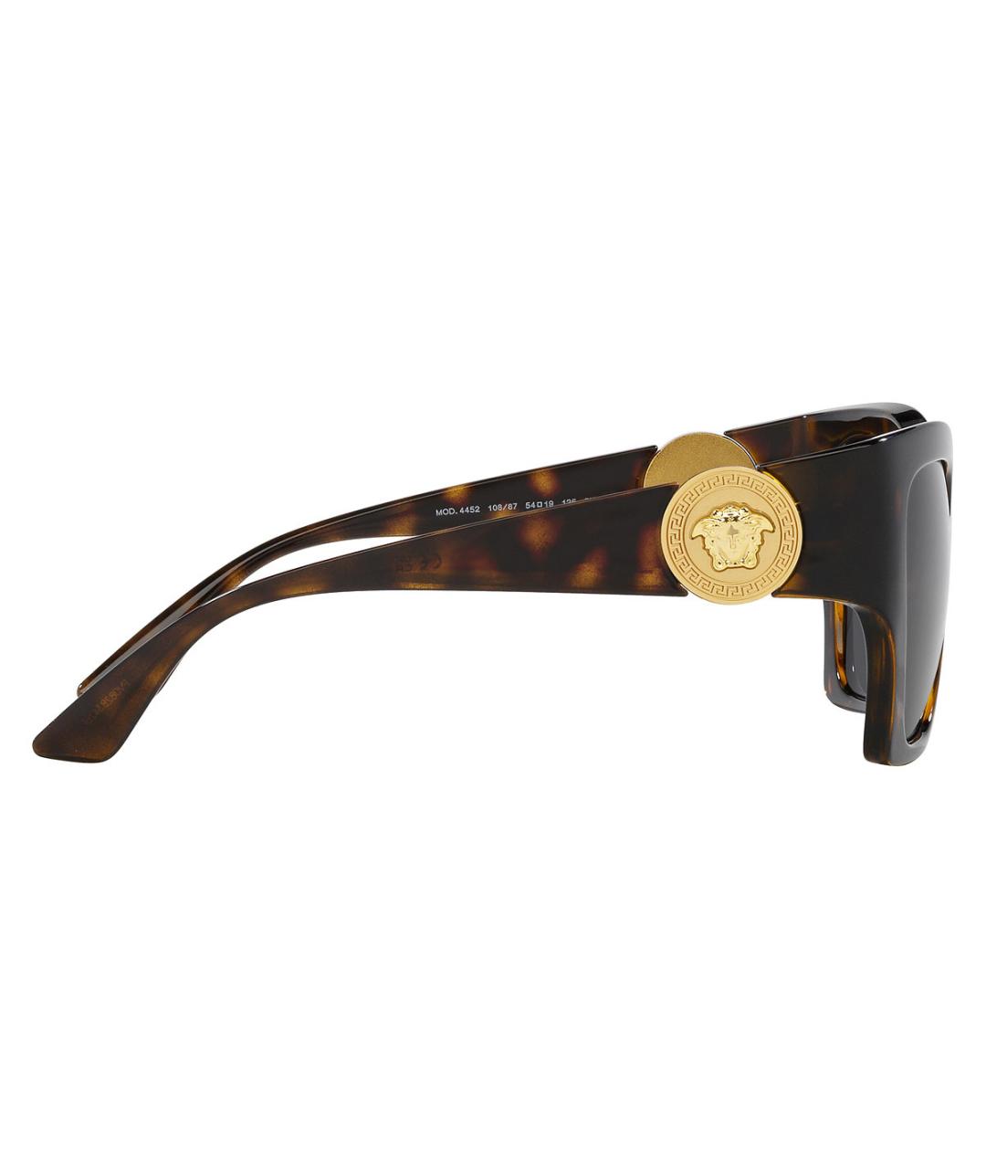 VERSACE Коричневые пластиковые солнцезащитные очки, фото 3