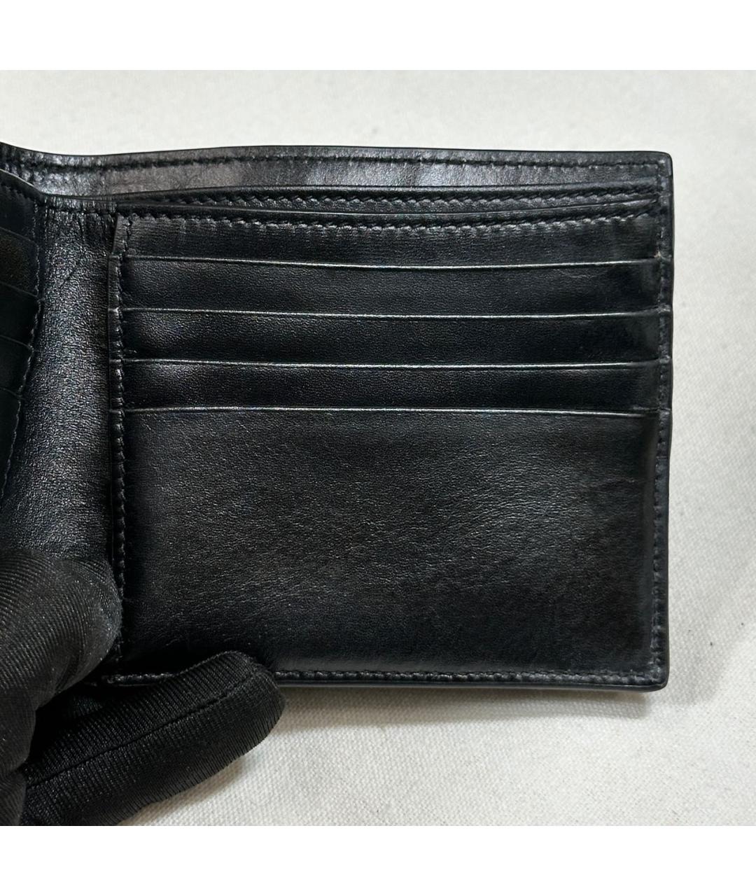 SAINT LAURENT Черный кожаный кошелек, фото 6