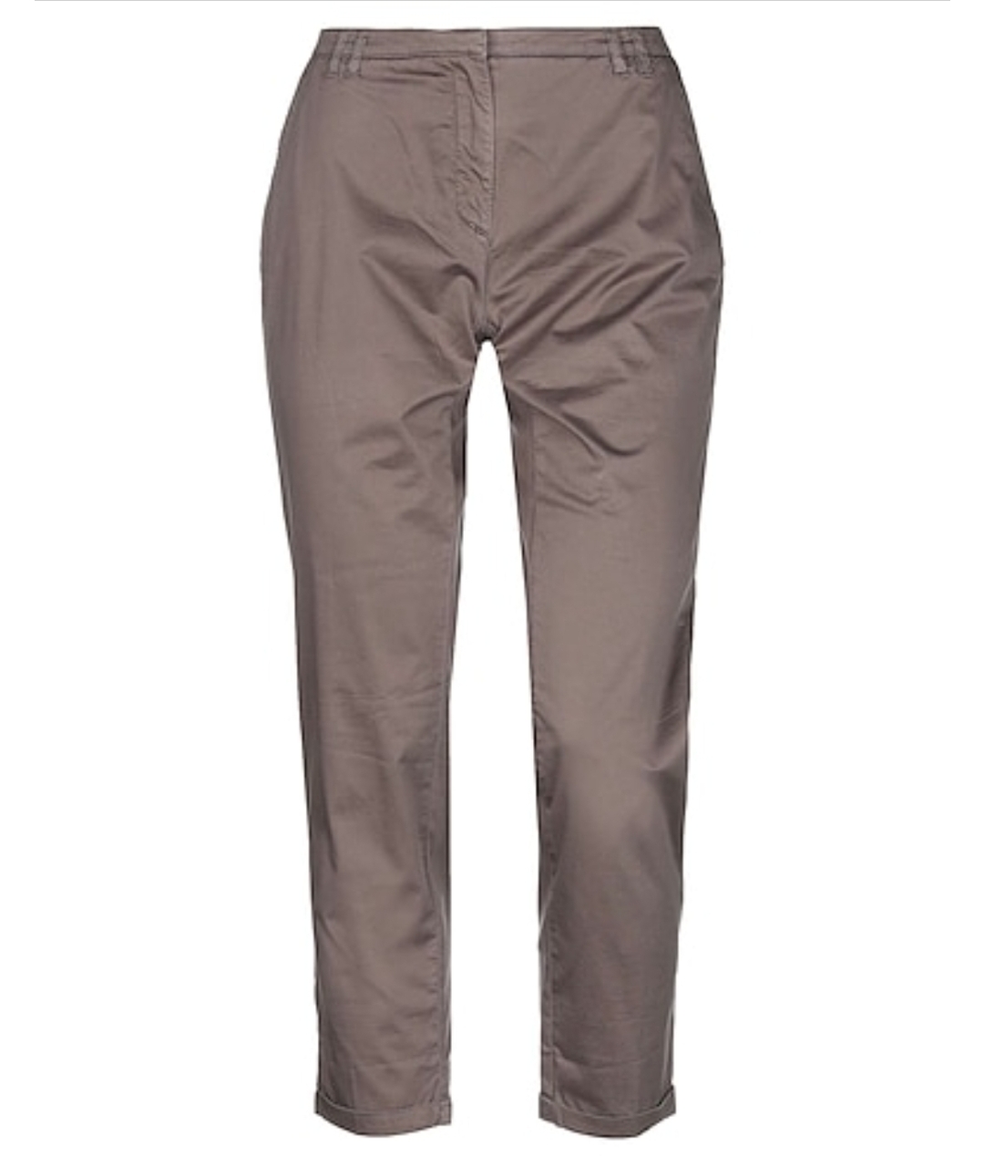 ELEVENTY Коричневые хлопко-эластановые прямые брюки, фото 1