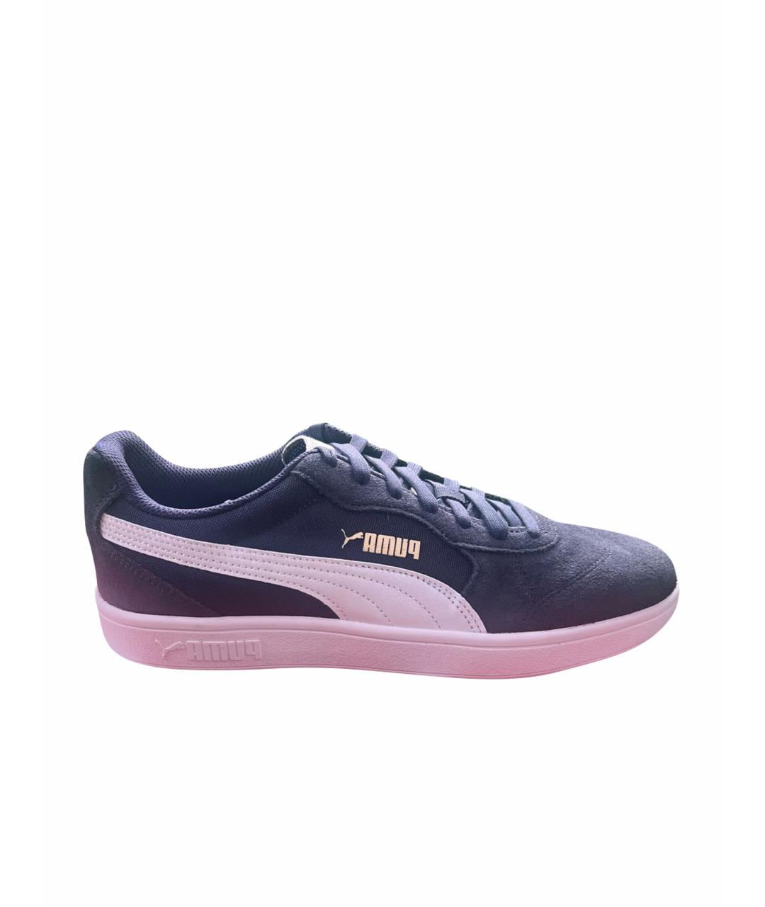 PUMA Темно-синие замшевые низкие кроссовки / кеды, фото 1