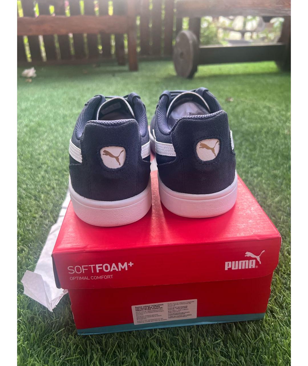 PUMA Темно-синие замшевые низкие кроссовки / кеды, фото 4