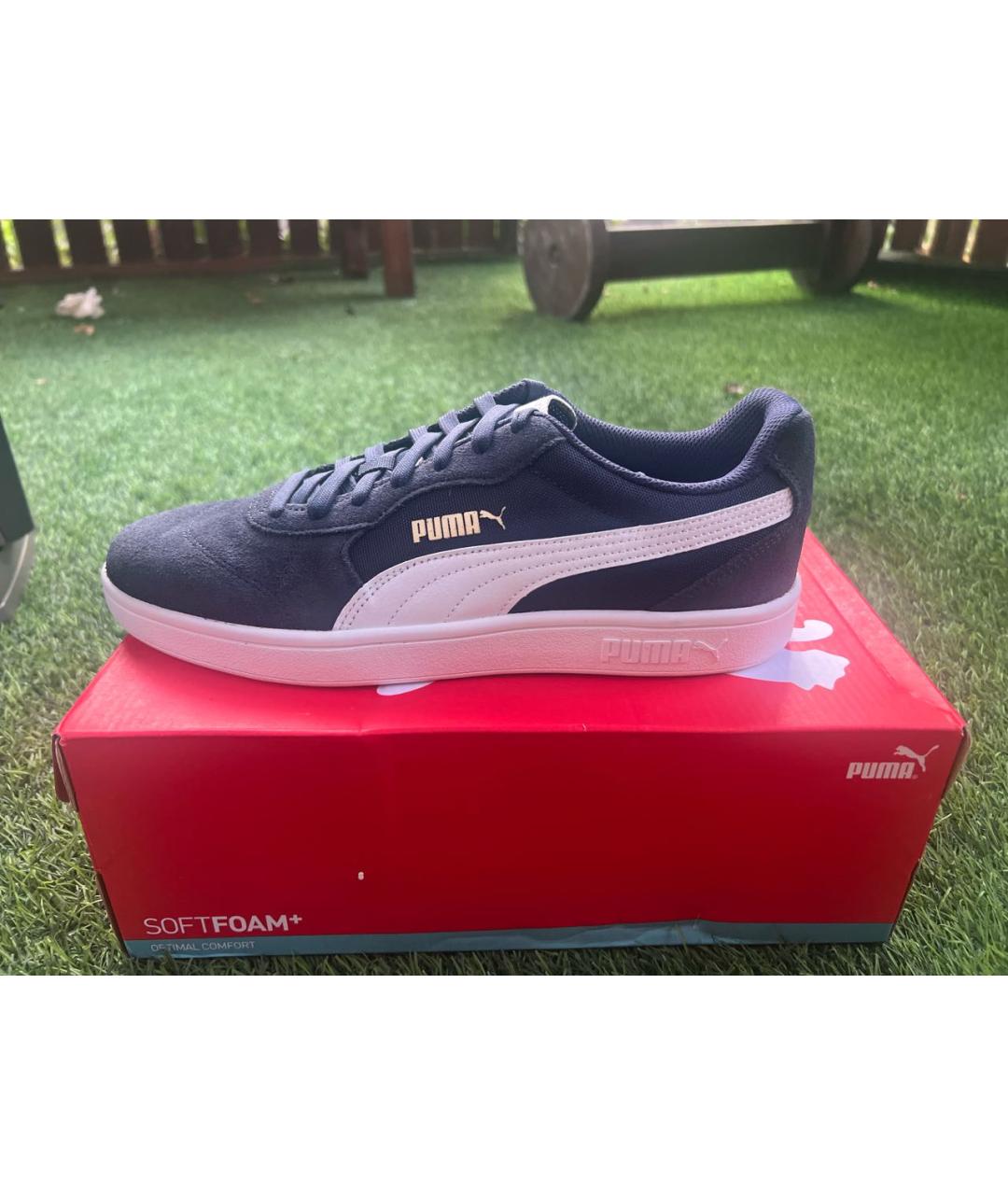 PUMA Темно-синие замшевые низкие кроссовки / кеды, фото 5