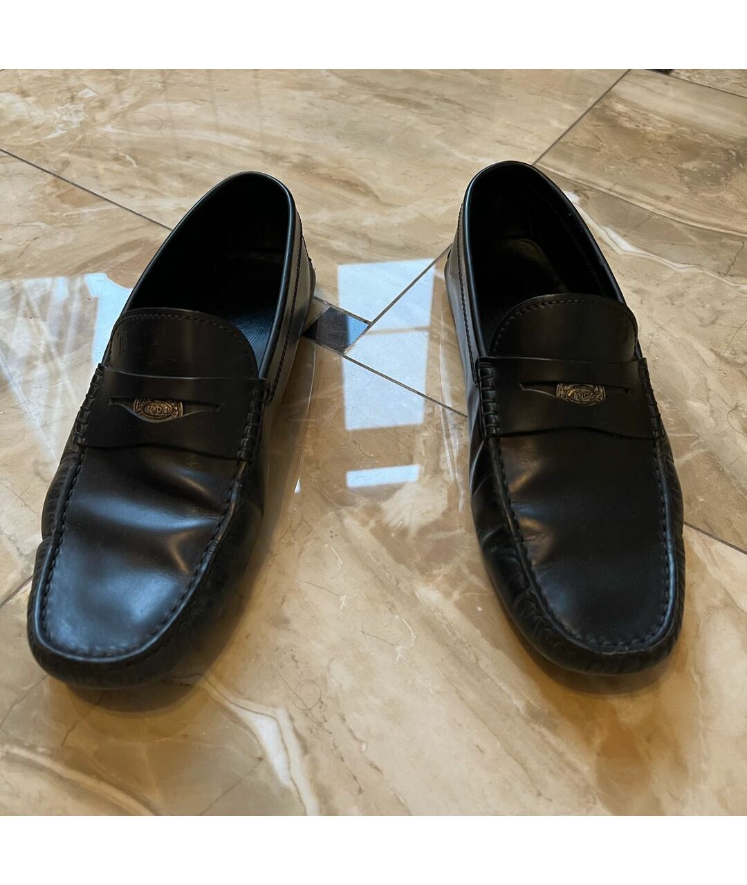 TOD'S Черные кожаные мокасины, фото 2