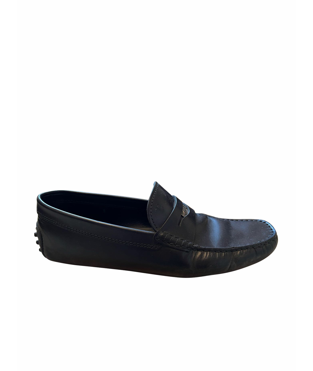 TOD'S Черные кожаные мокасины, фото 1