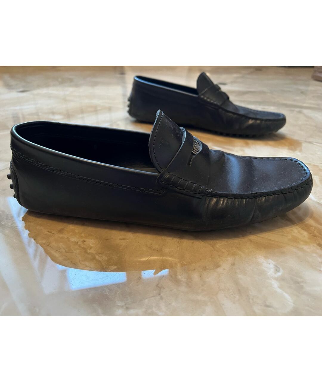 TOD'S Черные кожаные мокасины, фото 7