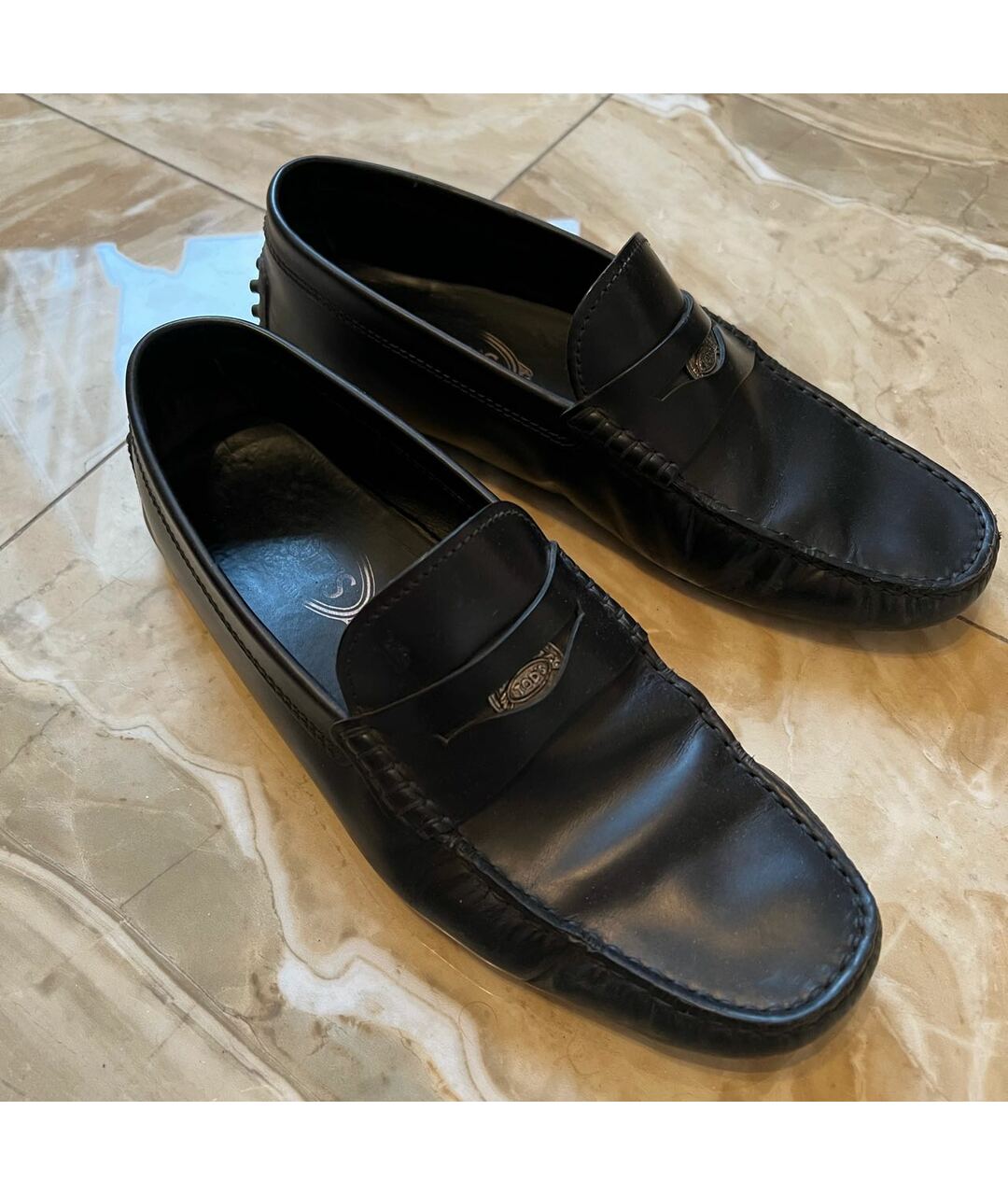 TOD'S Черные кожаные мокасины, фото 5