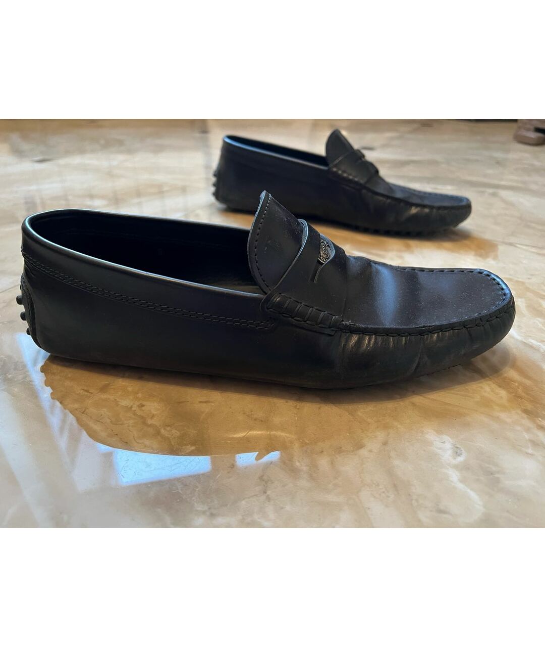 TOD'S Черные кожаные мокасины, фото 6