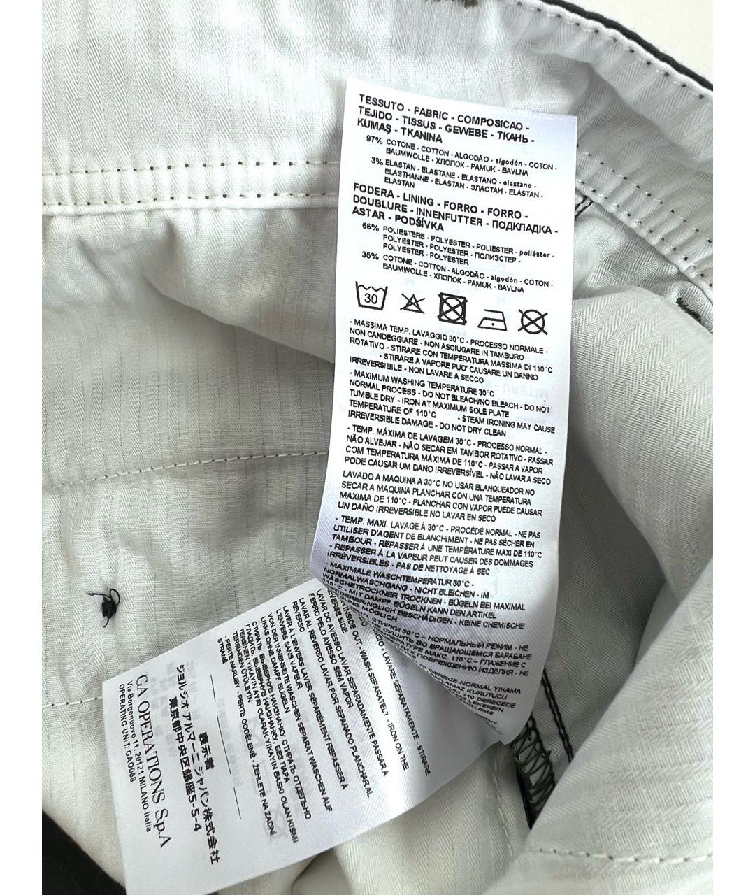 ARMANI EXCHANGE Хлопковые брюки чинос, фото 3