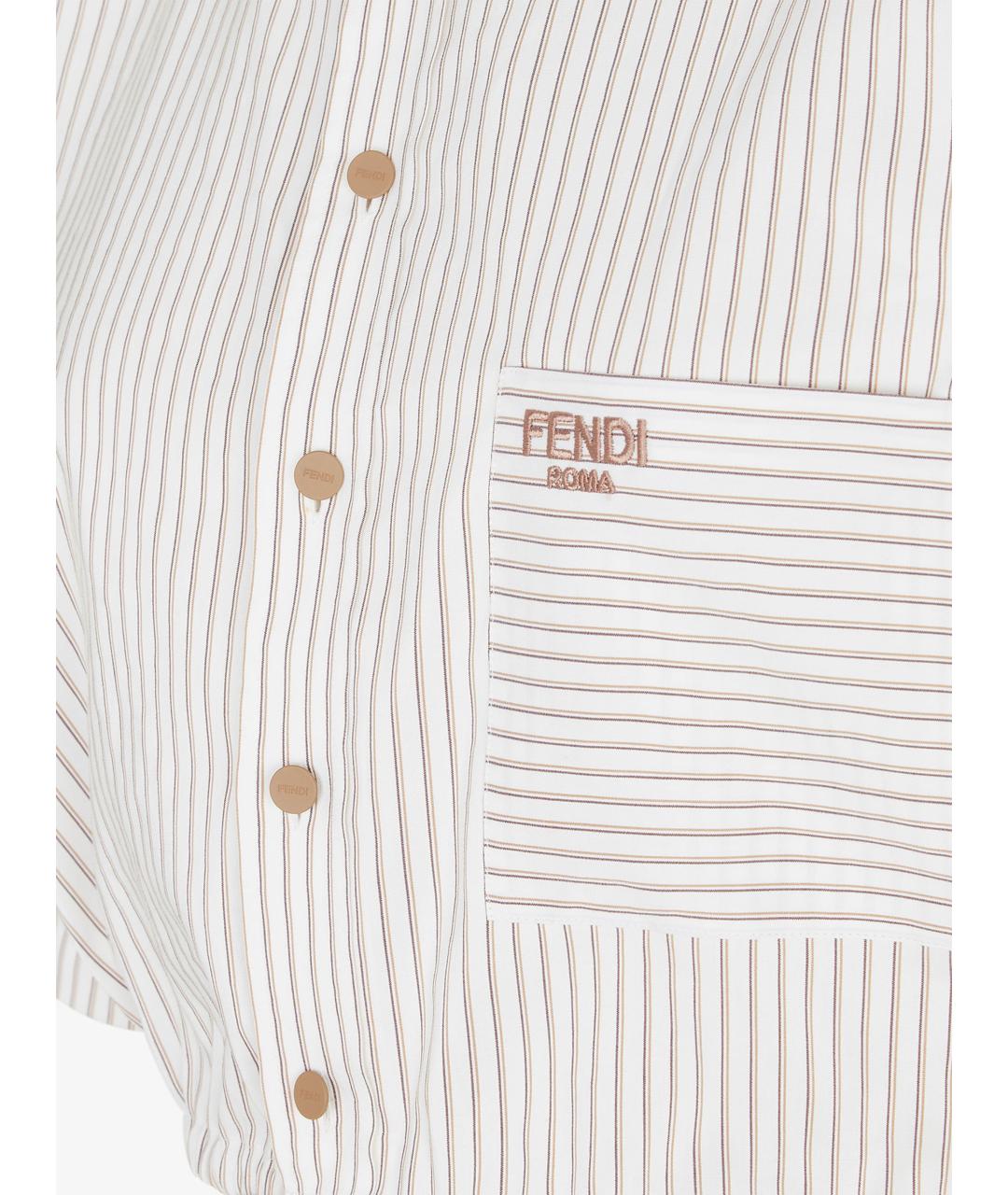 FENDI Белая хлопковая рубашка, фото 3