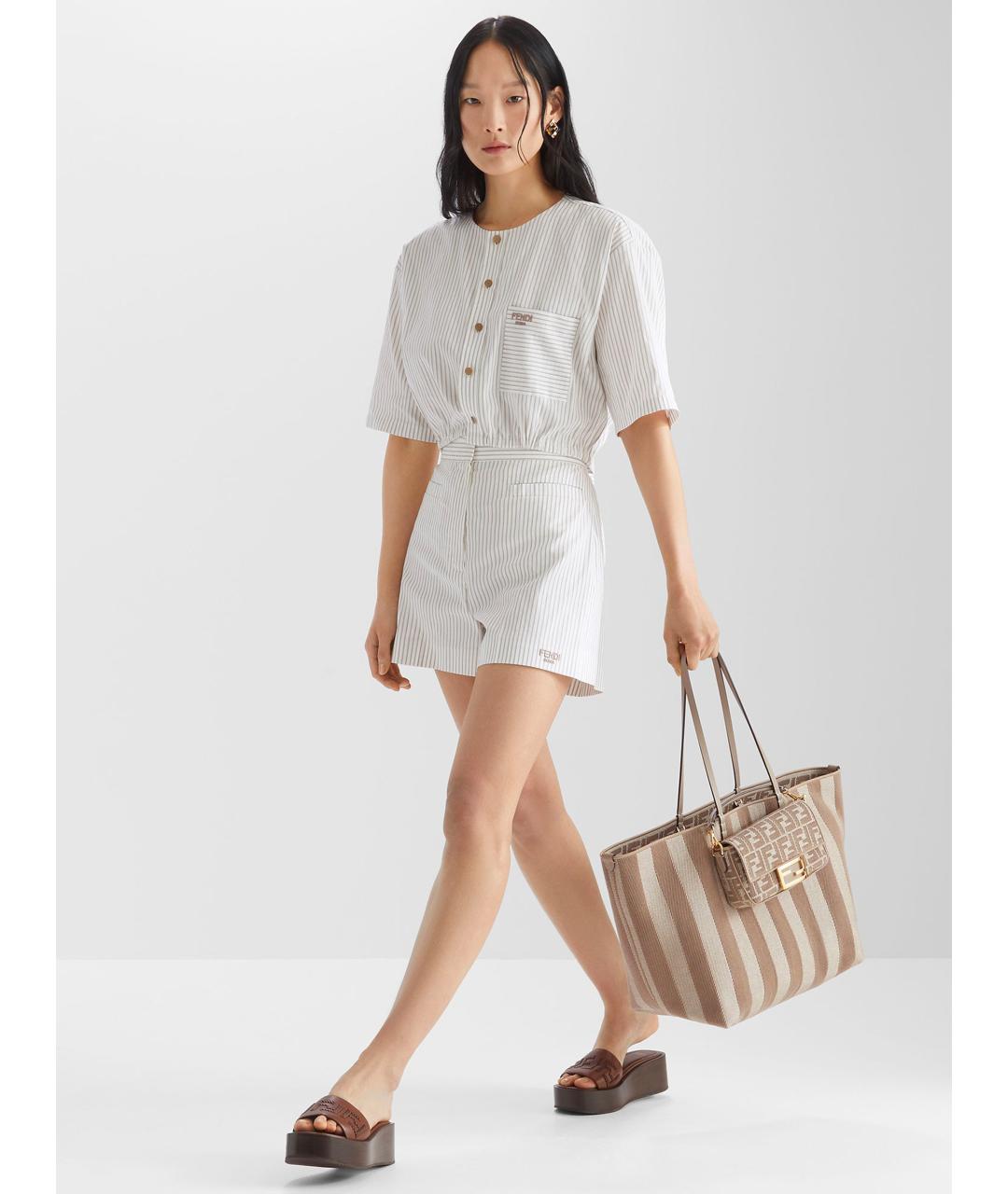 FENDI Белая хлопковая рубашка, фото 2