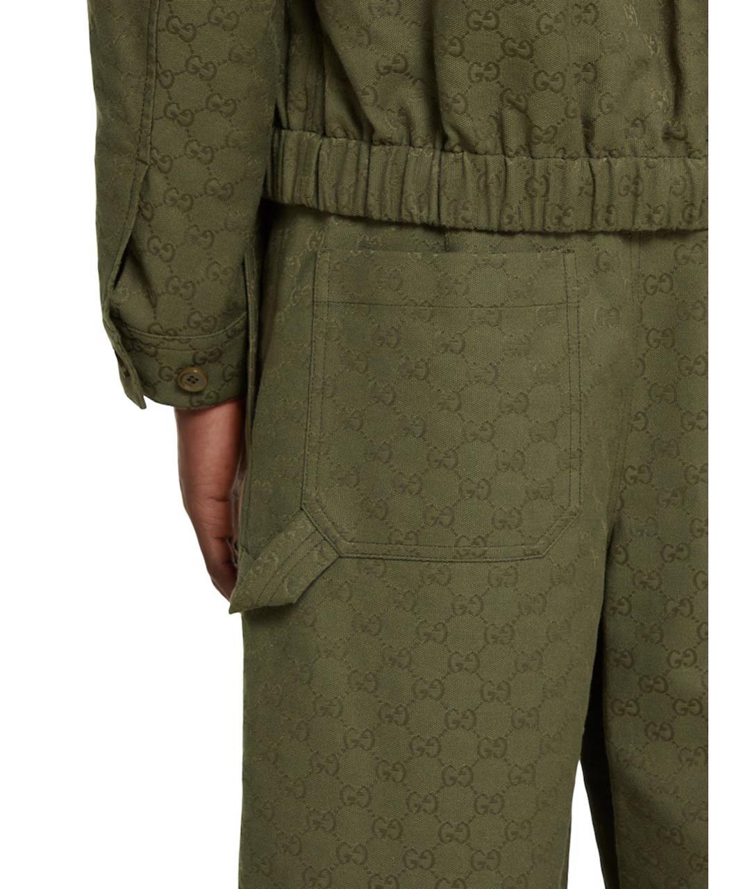 GUCCI Зеленые хлопковые шорты, фото 5